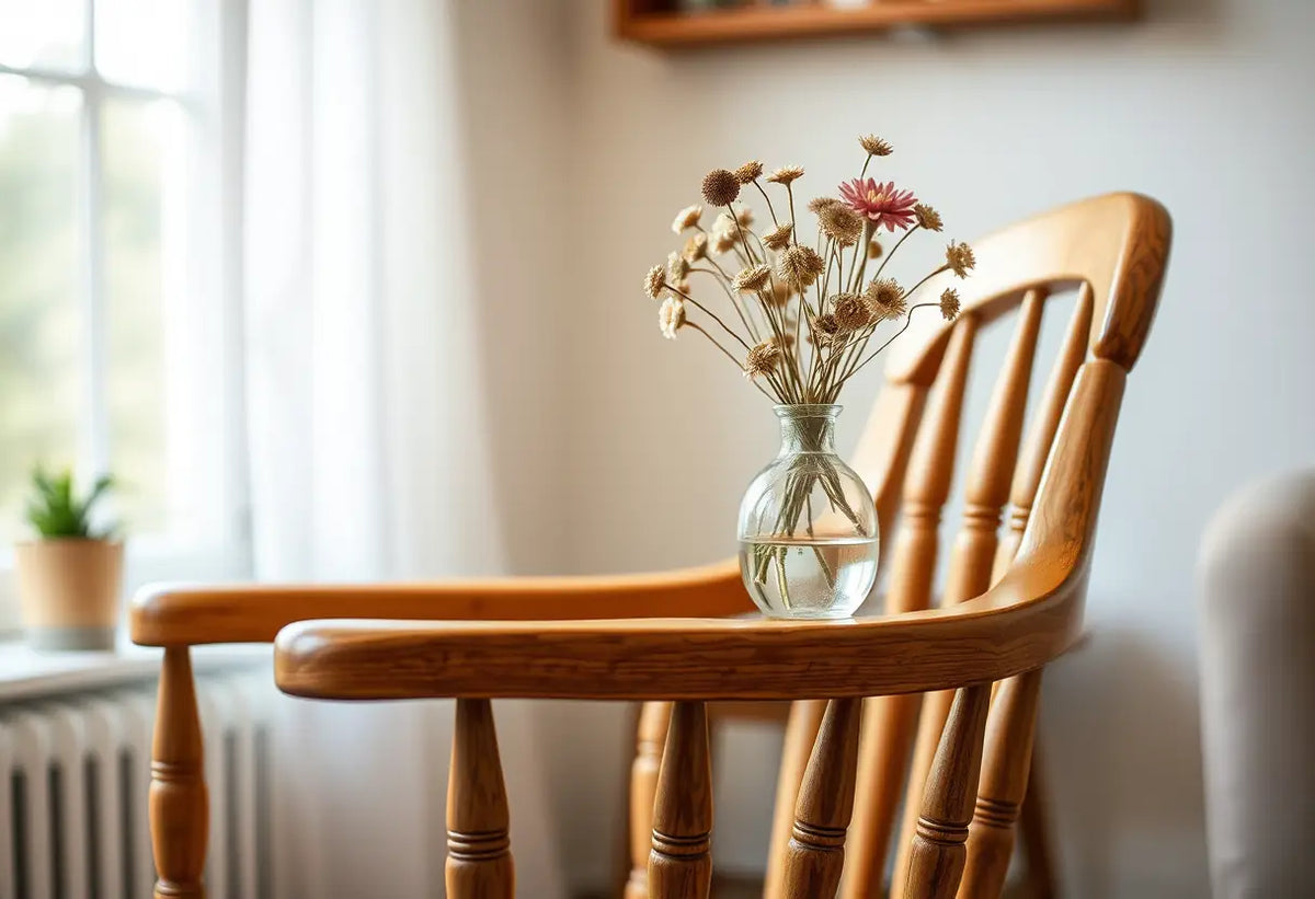 Un fauteuil dans un salon accueillant, utilisé pendant des exercices Kegel