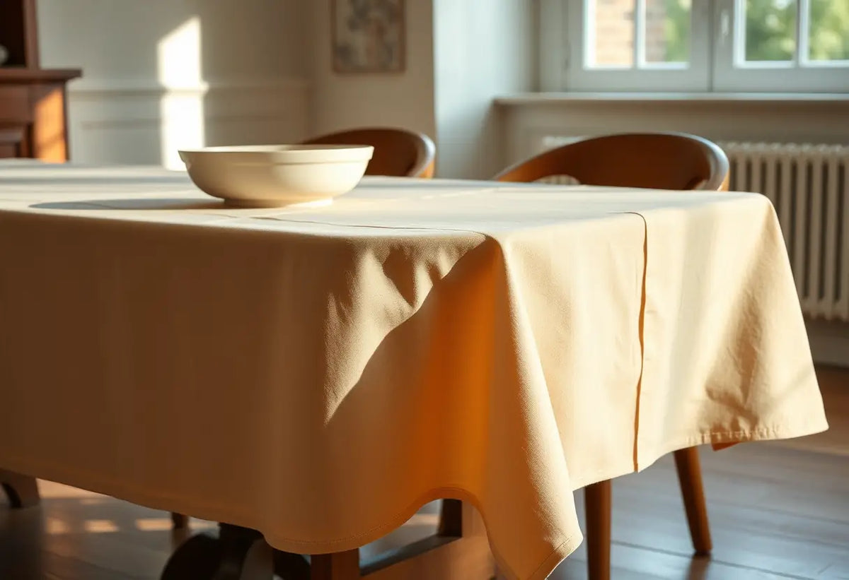 Table de cuisine en bois avec une légère enfoncement