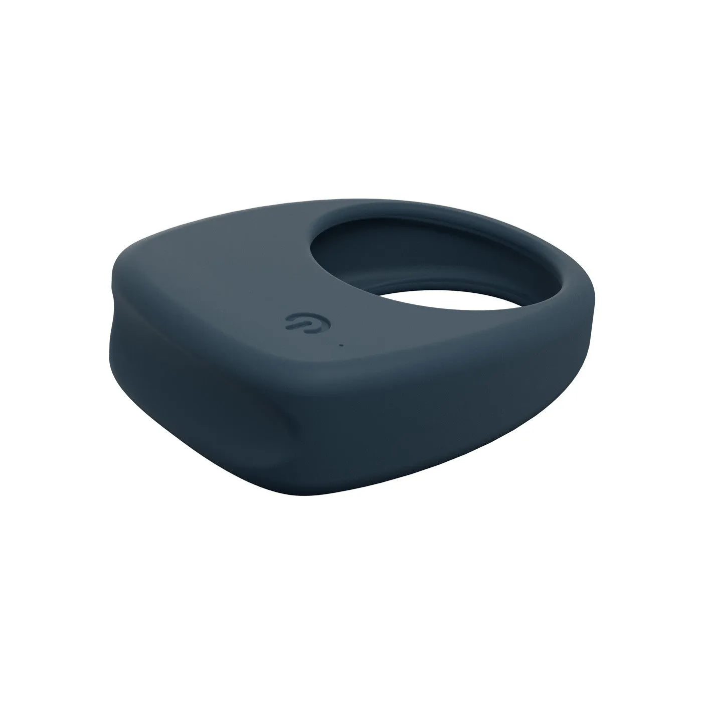 Anneau pénien noir en silicone doux, rechargeable, avec stimulation clitoridienne et trois modes de vibration, étanche.