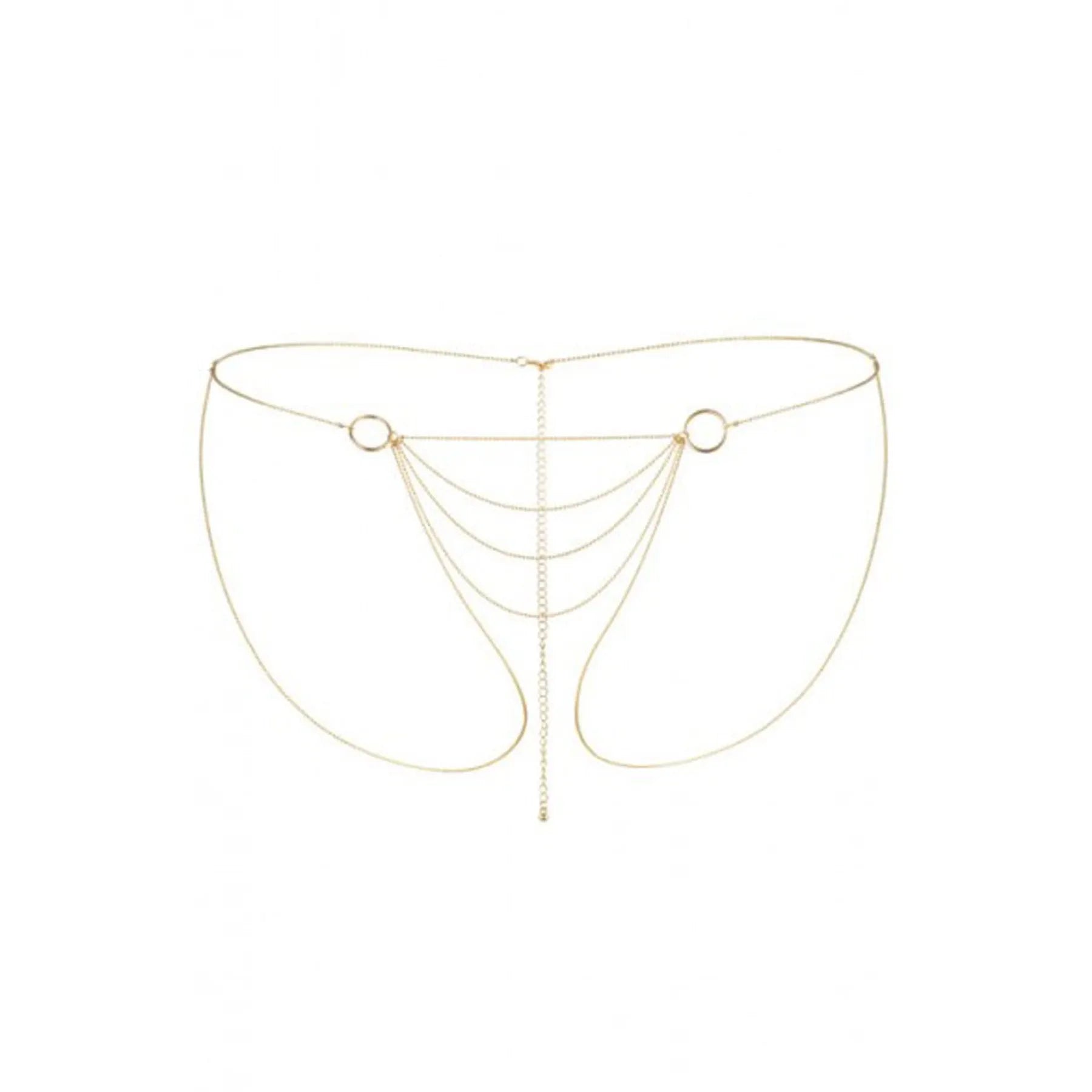 chaîne bikini dorée glamour plage estivale originale chic tendance élégante scintillante légère confortable adaptable taille unique raffinée luxueuse