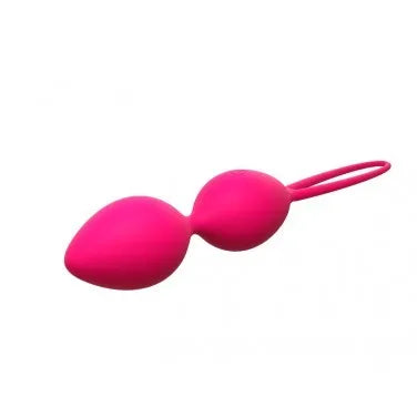 Boules geisha roses en silicone, design élégant, étanches, avec télécommande pour vibrations puissantes, par Dorcel.