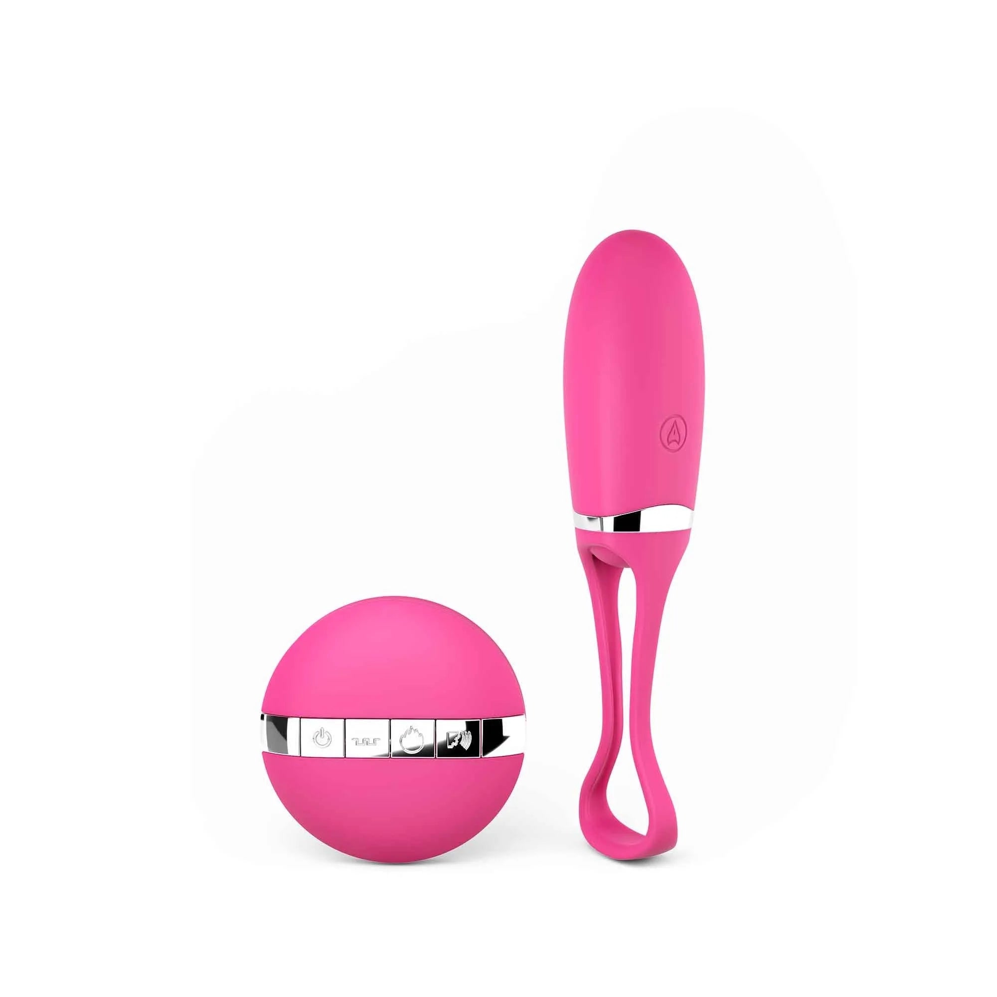 Oeuf Vibrant Silicone Télécommandé Magenta 10 Modes Voice Control Rechargeable