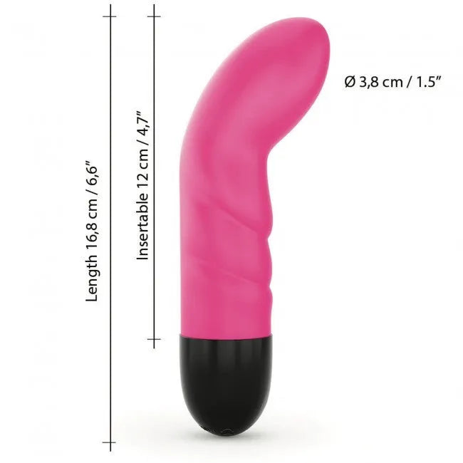 Vibromasseur stimulation point G silicone waterproof rechargeable 10 modes rose