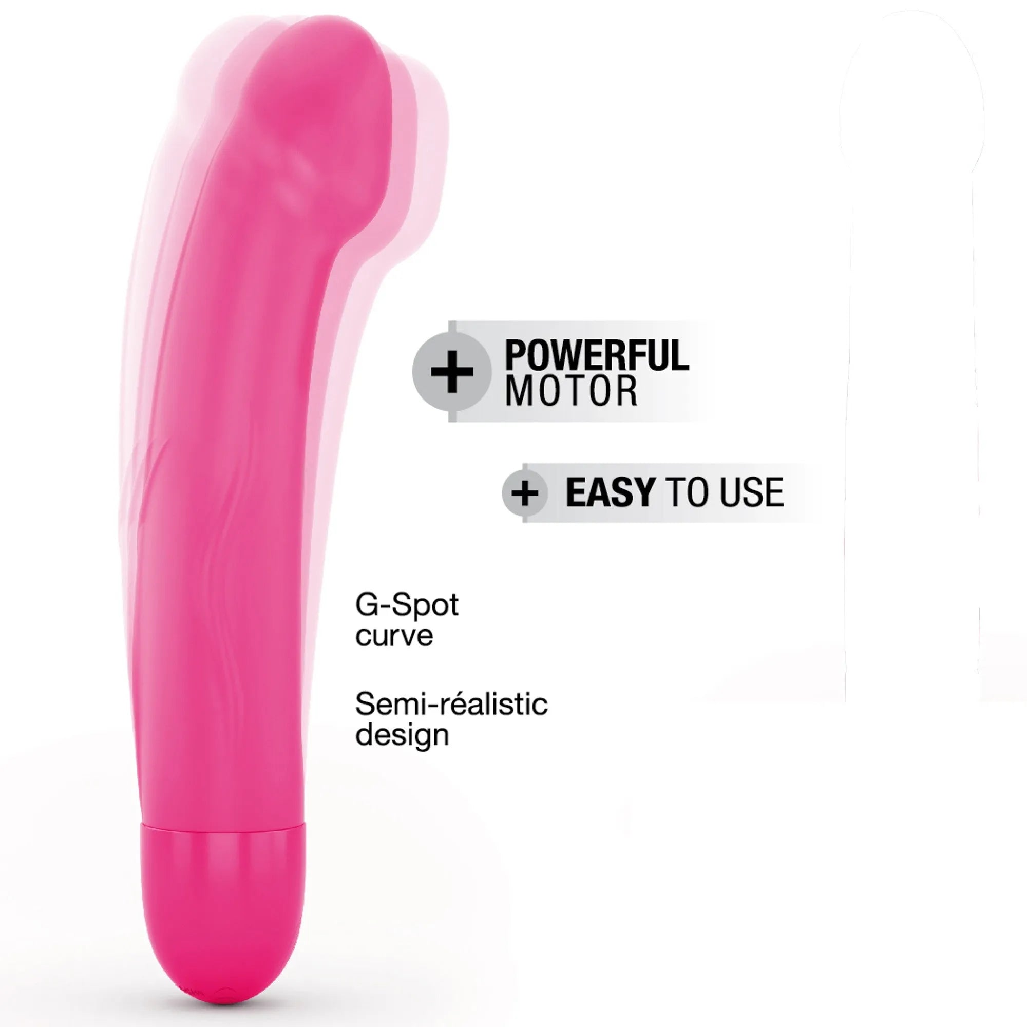 Vibromasseur rechargeable silicone magenta 22 cm waterproof 10 modes vibration