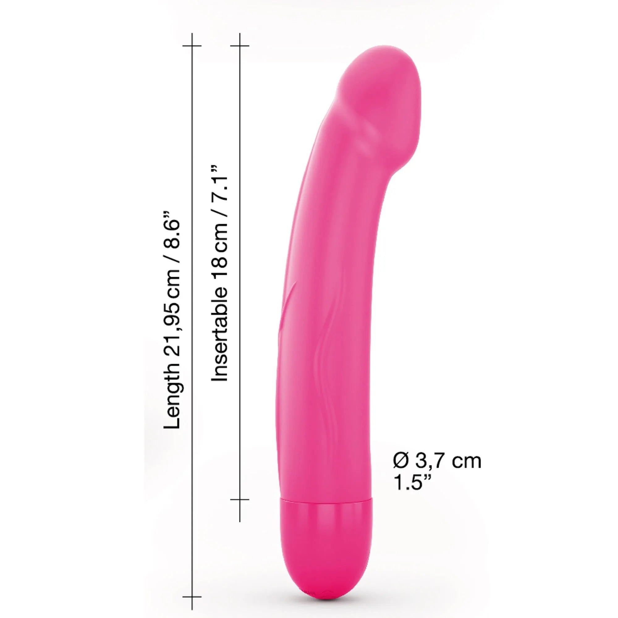 Vibromasseur rechargeable silicone magenta 22 cm waterproof 10 modes vibration