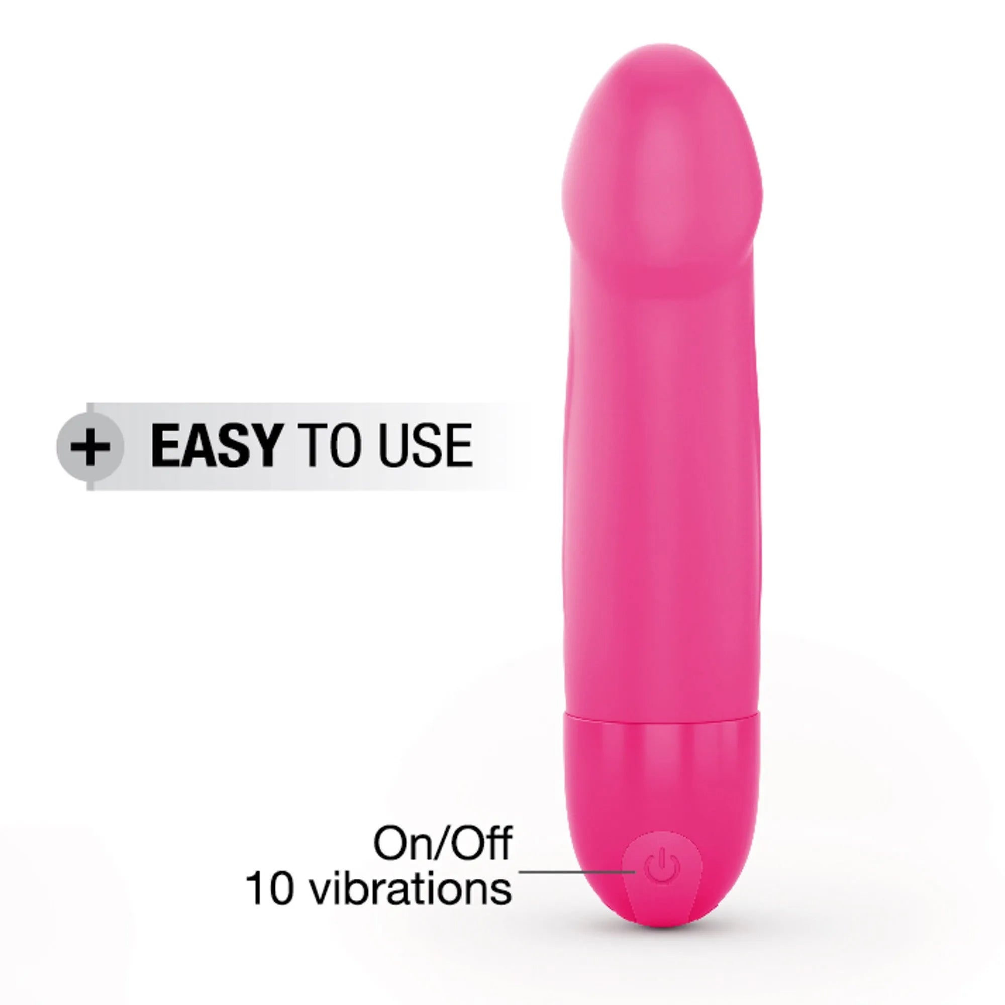 Vibromasseur silicone rechargeable waterproof 10 modes vibrations magenta 16 cm