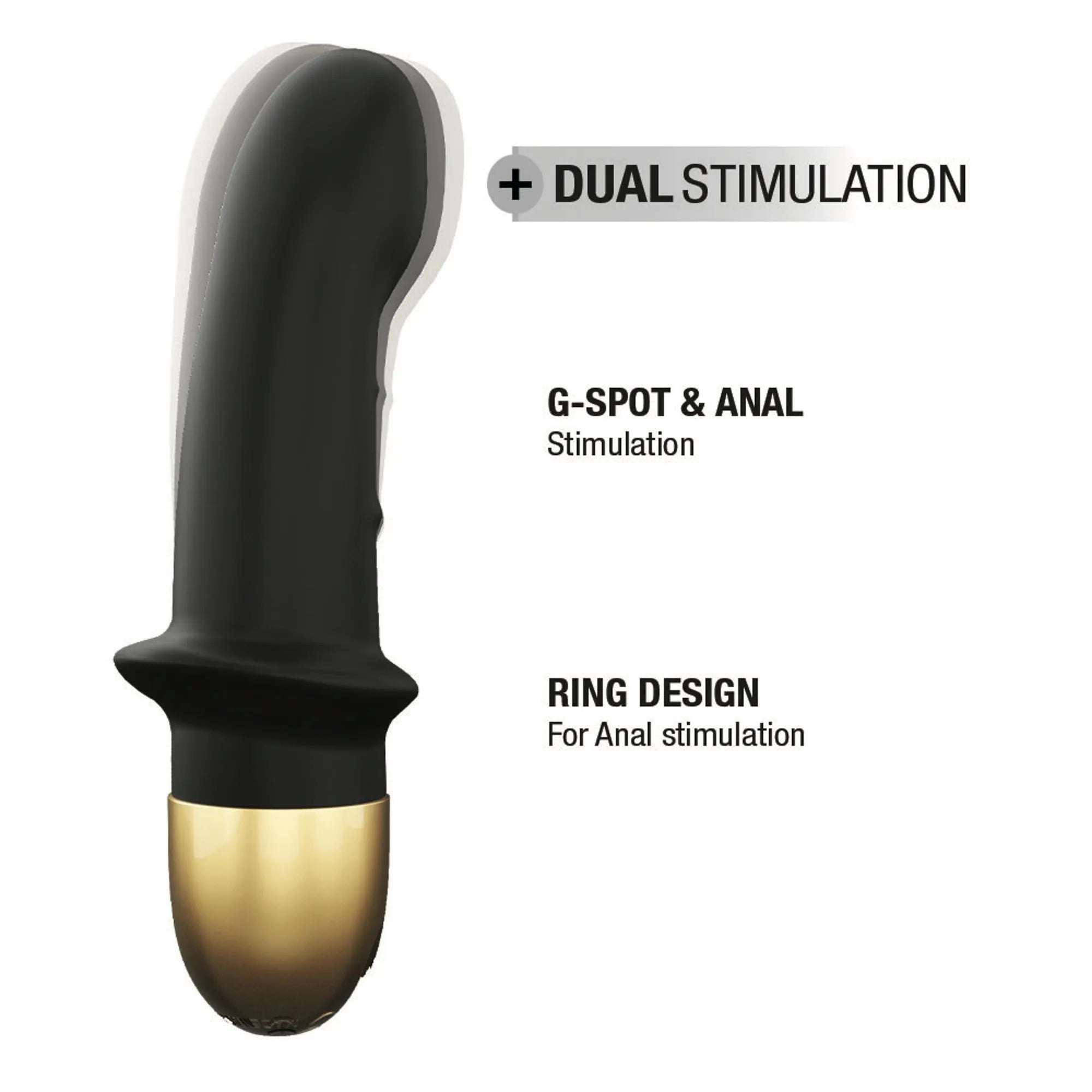 mini vibromasseur rechargeable USB silicone noir or waterproof dix modes anal compact discret élégant ergonomique doux sans phtalates voyage