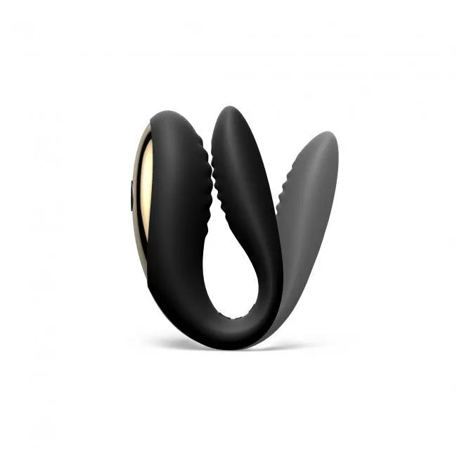 Stimulateur point G clitoridien silicone flexible télécommande Dorcel Noir Or