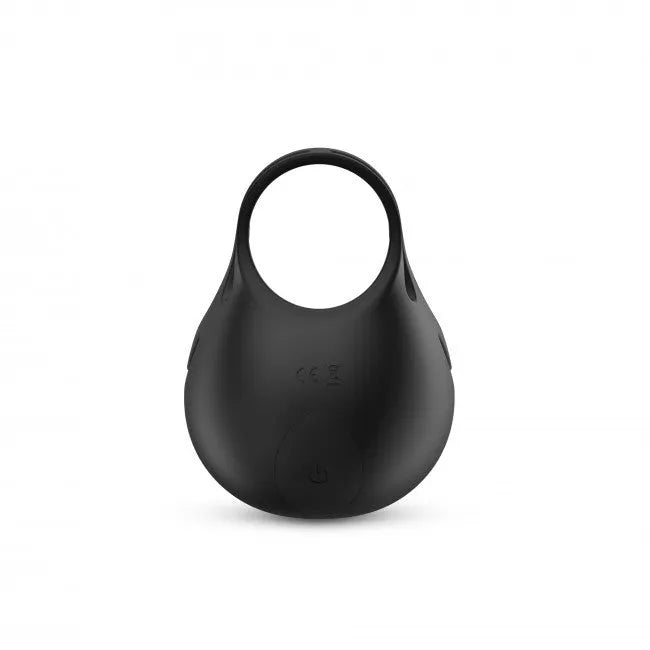 Anneau pénien vibrant noir en silicone, stimulation testicules, retard éjaculation, étanche, rechargeable, neuf modes.