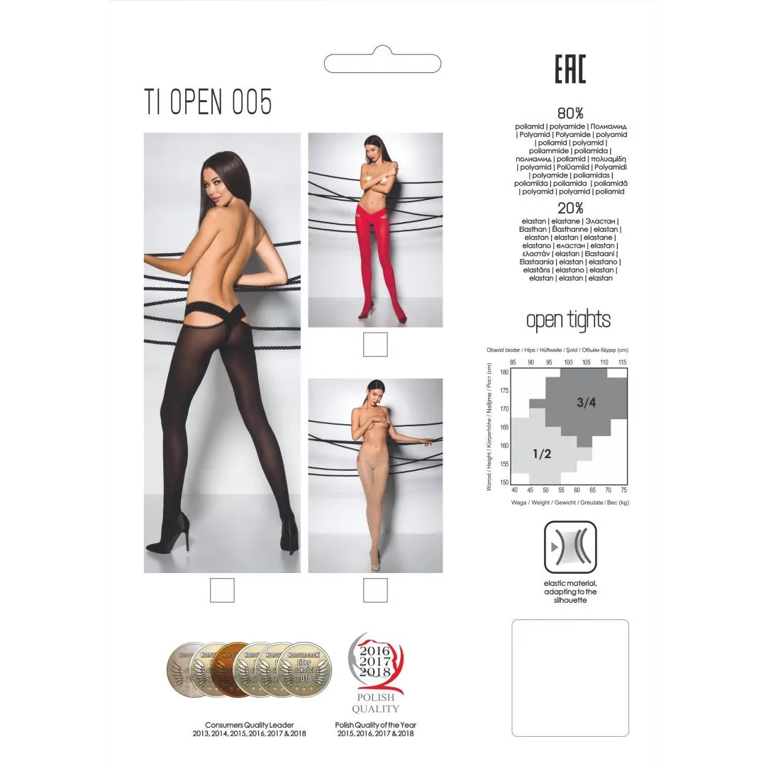 Collants rouges opaques 60DEN avec découpe hanches fantaisie, élégants et extensibles, en polyamide et élasthanne.