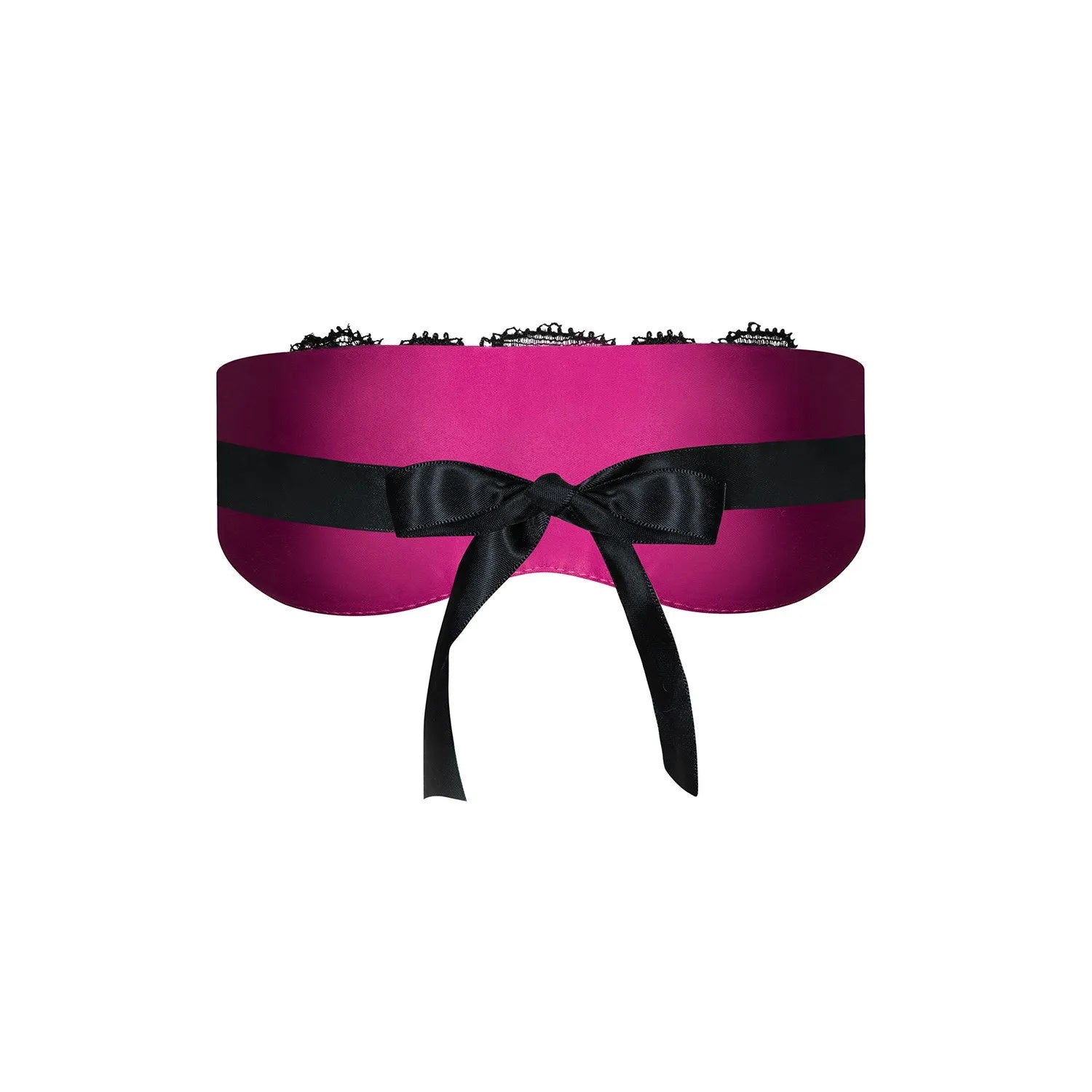 Masque dentelle sexy magenta ajustable ruban satin douceur tissu ultra doux confortable silhouette féminine élégance sophistiquée taille unique