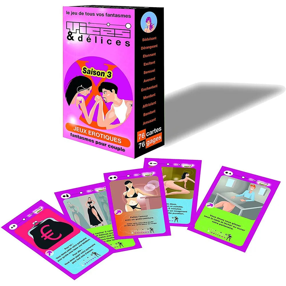 jeu cartes érotiques couples défis complicité plaisir sensualité coquin audacieux trois niveaux difficulté variés compact portable soirée intime