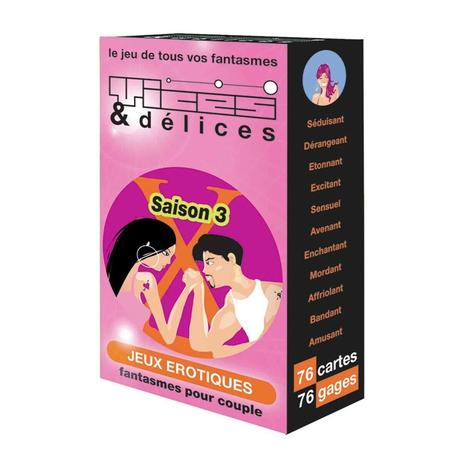 jeu cartes érotiques couples défis complicité plaisir sensualité coquin audacieux trois niveaux difficulté variés compact portable soirée intime