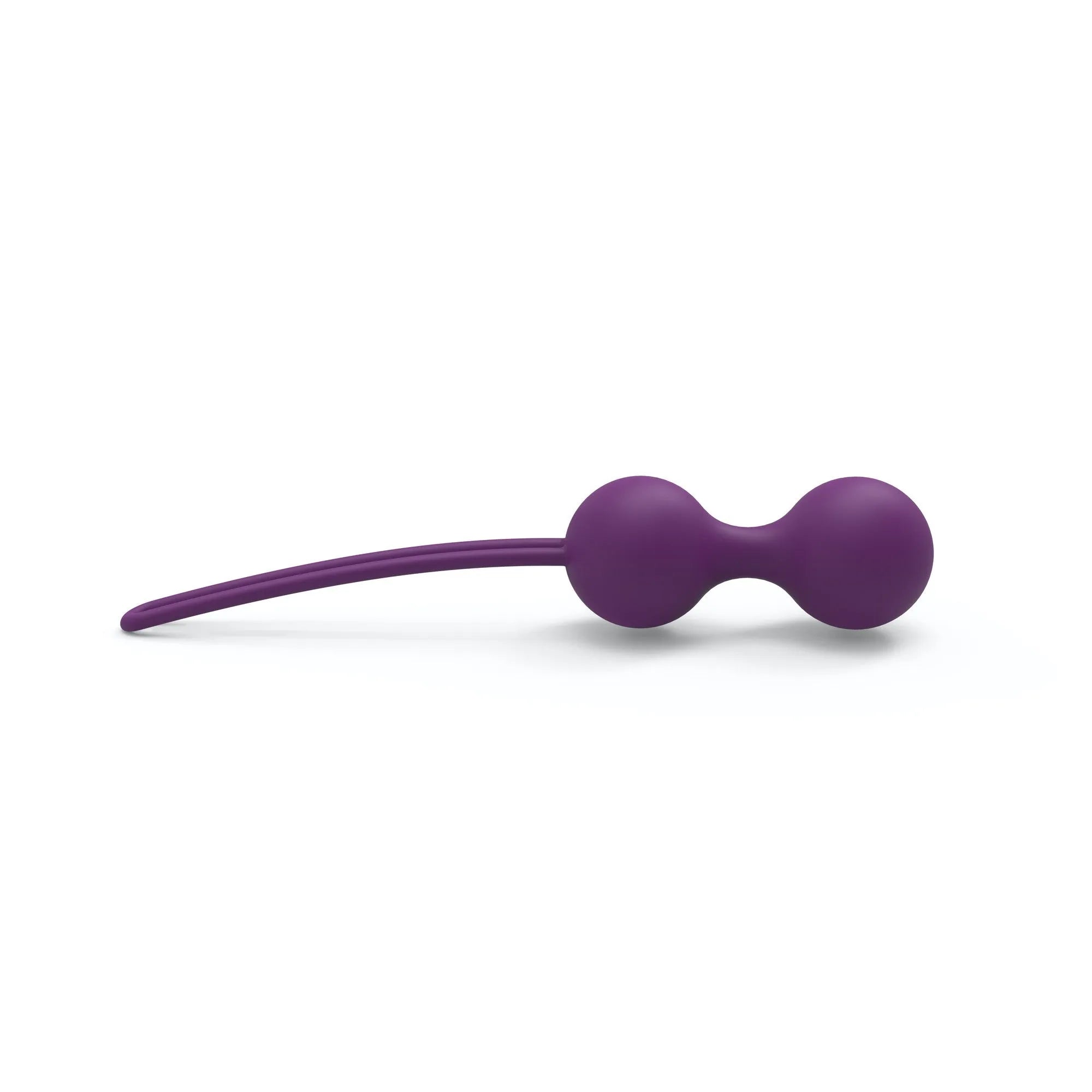Boules Geisha violettes en silicone ergonomiques pour entraînement périnée, design discret et étanche, kit Per'Fit.