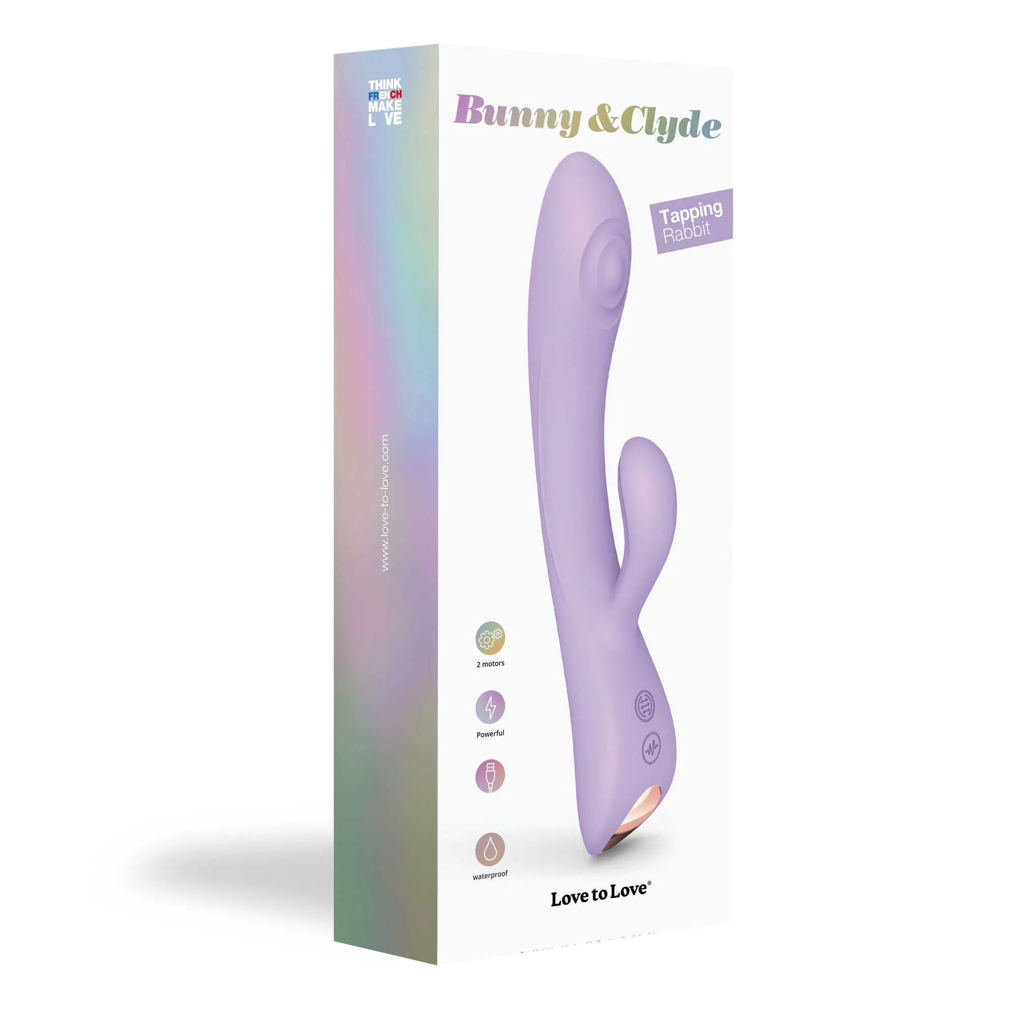 Vibromasseur puissant double stimulation silicone waterproof Bunny and Clyde