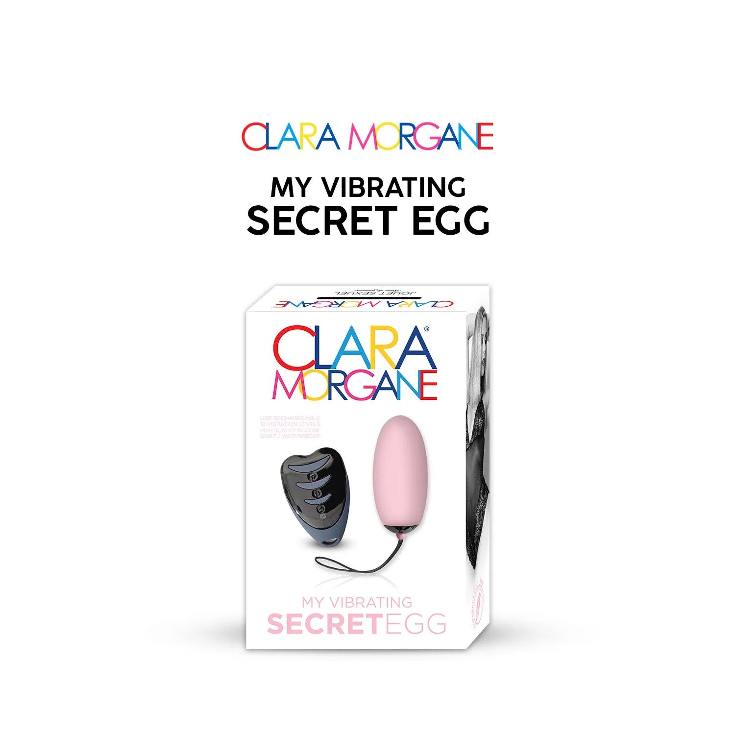 Oeuf vibrant rechargeable USB waterproof 10 modes vibration femme couple rose