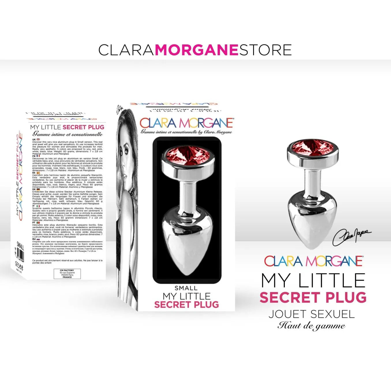 plug anal aluminium rouge élégant lisse résistant étanche compact léger discret 7cm hauteur 25mm diamètre débutants expérimentés