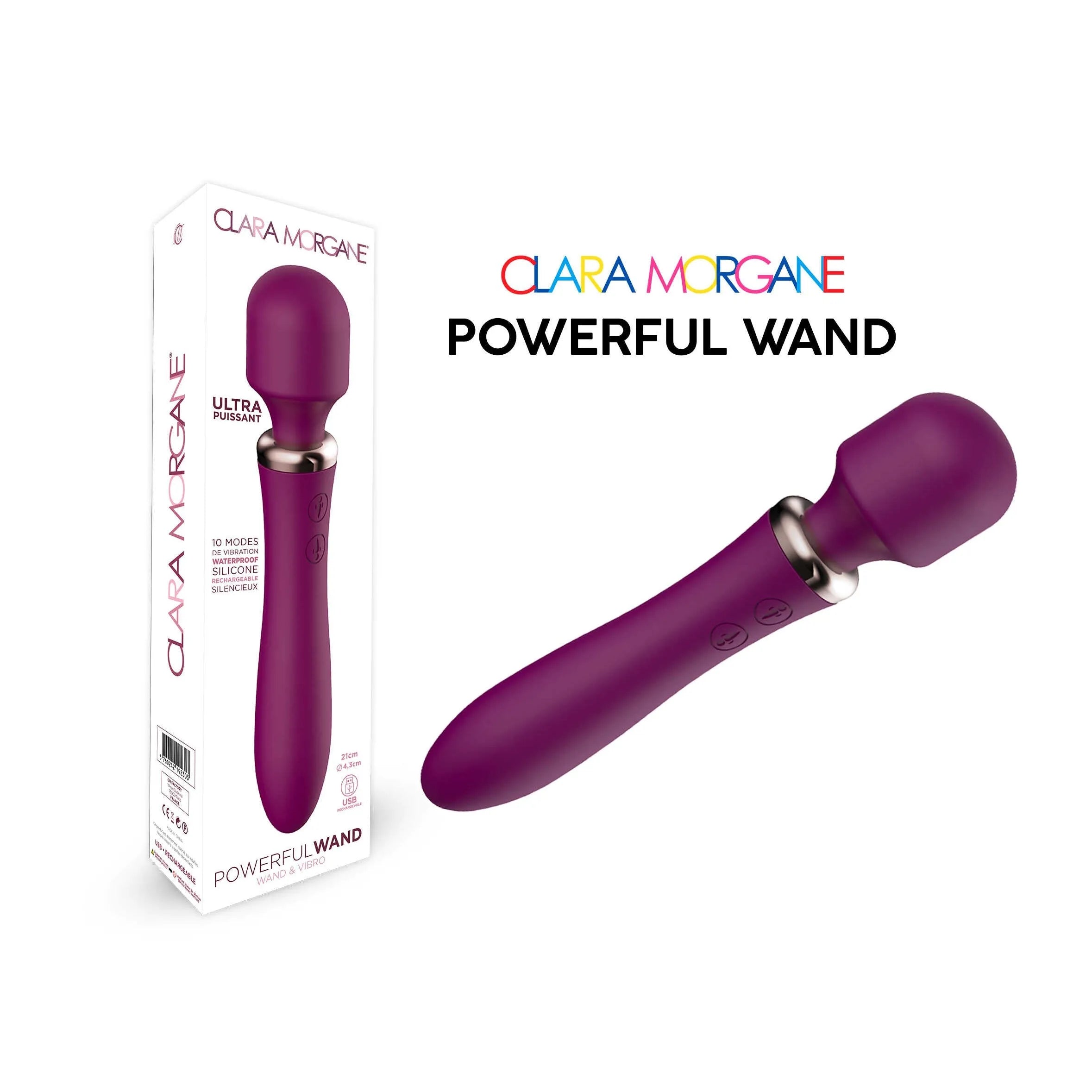 Powerful Wand Bordeaux double fonction massages pénétrations silicone médical waterproof
