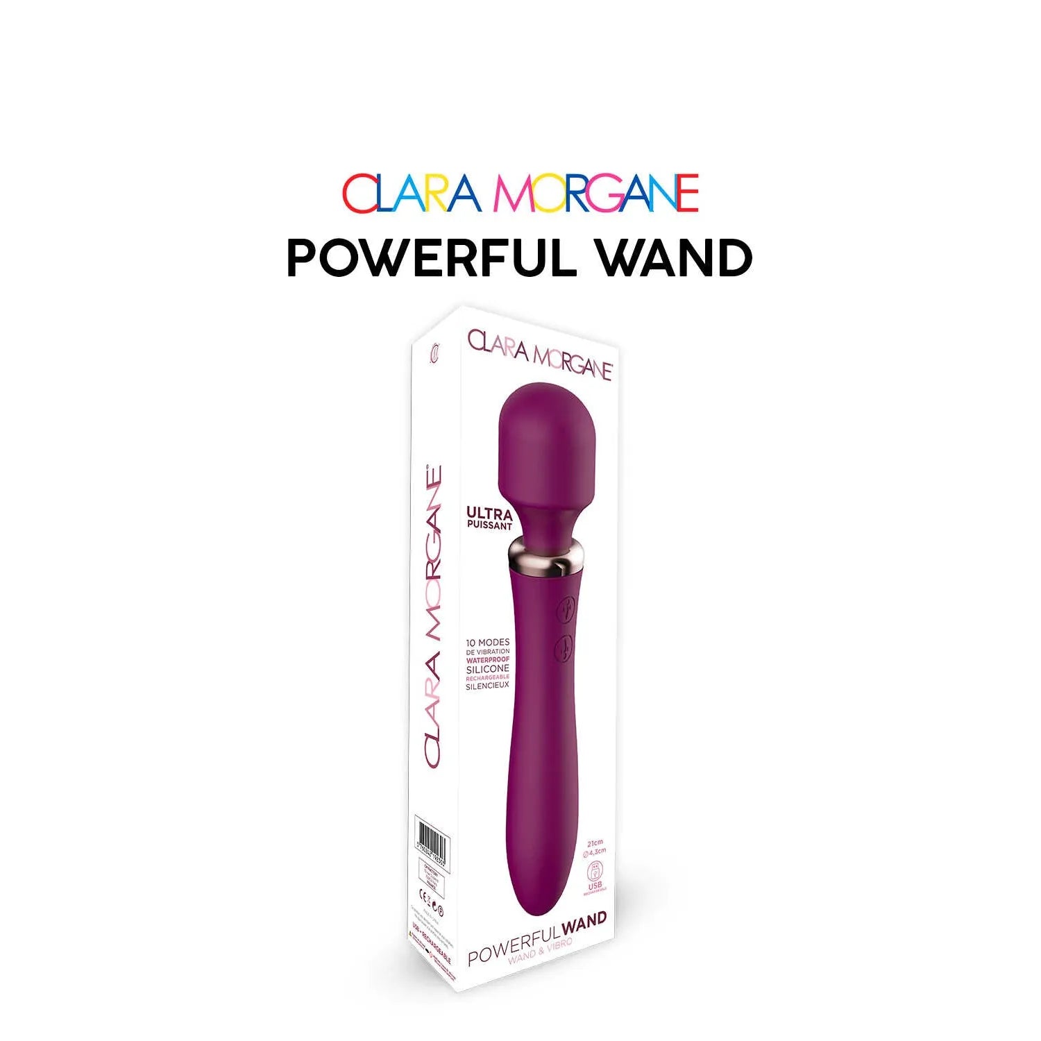 Powerful Wand Bordeaux double fonction massages pénétrations silicone médical waterproof