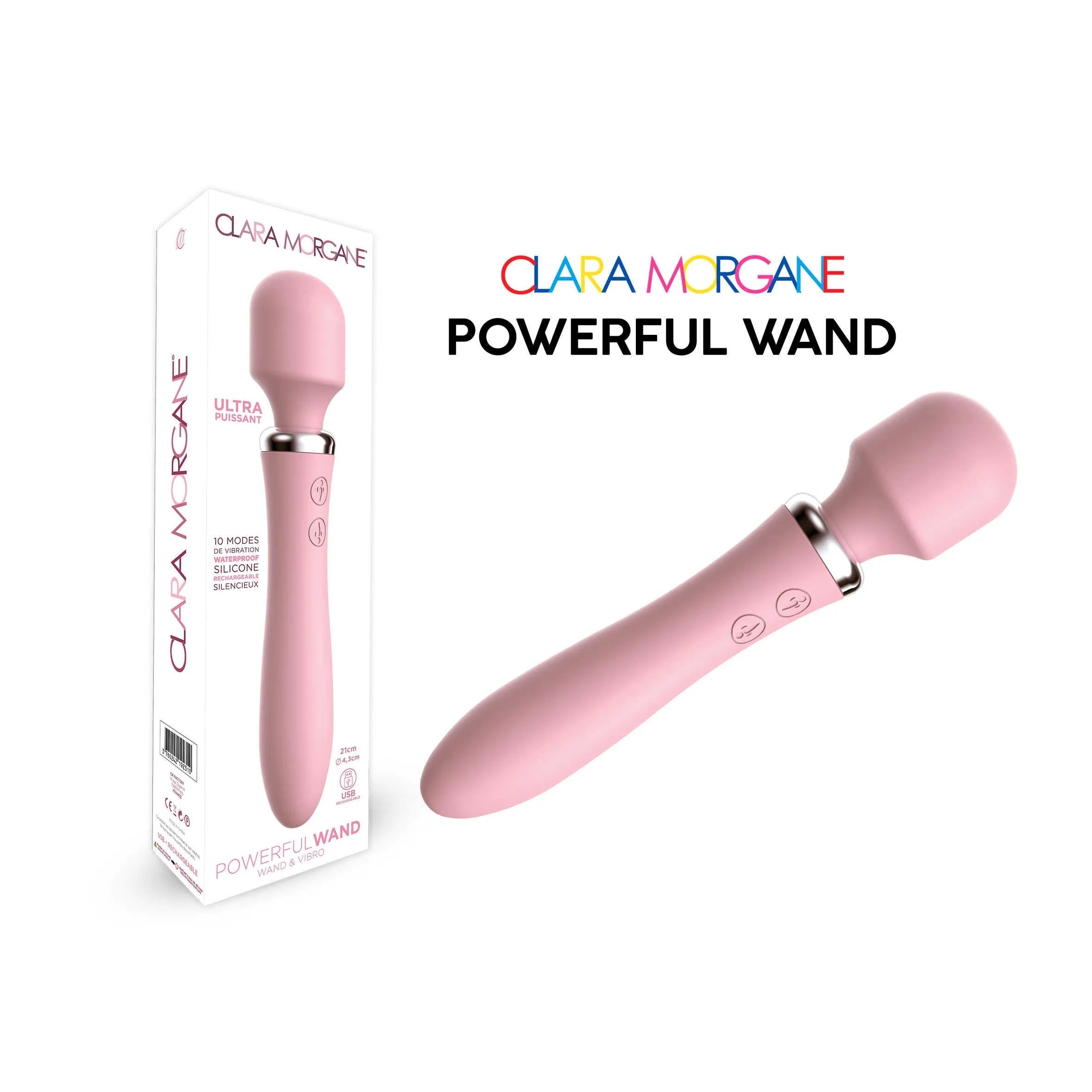 masseur vibrant tête maniable double silicone médical ultradoux sans phtalates étanche rechargeable dix modes puissants moteurs autonomie prolongée