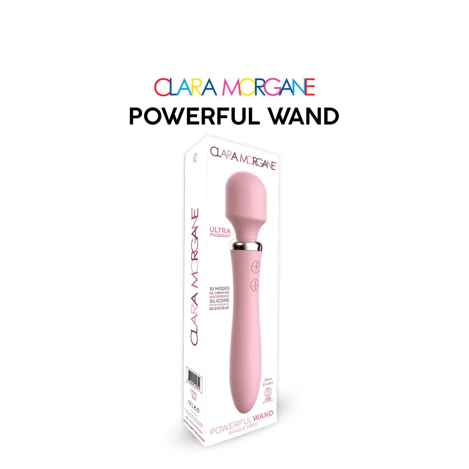 masseur vibrant tête maniable double silicone médical ultradoux sans phtalates étanche rechargeable dix modes puissants moteurs autonomie prolongée