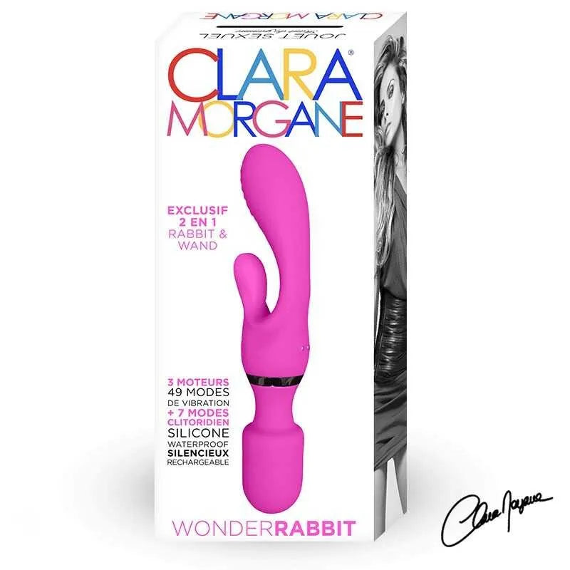 Wonder rabbit rose silicone vibrant femme sans phtalates rechargeable waterproof