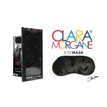Masque Clara Morgane Noir satin doux ergonomique occultant confortable élégant mystérieux sensuel raffiné intime sommeil discret