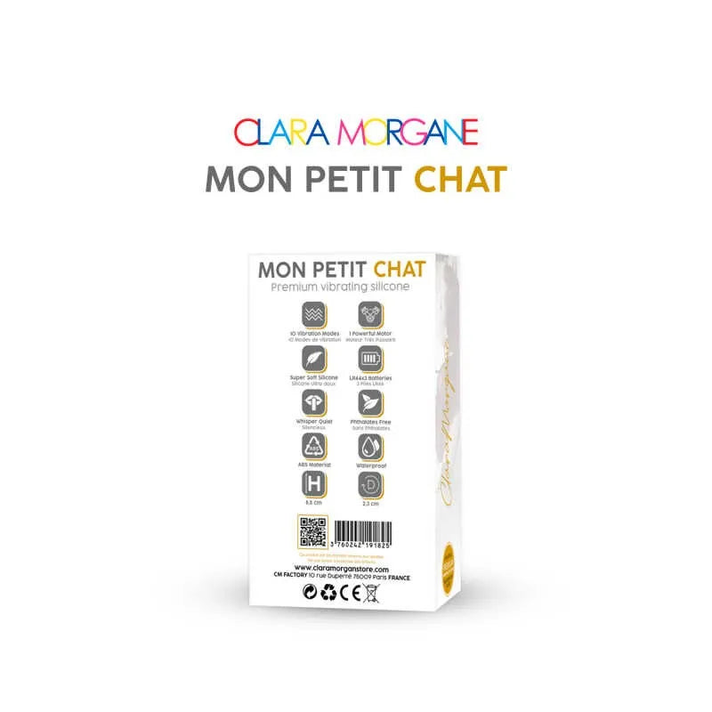 mini vibromasseur clitoridien étanche dix modes noir compact élégant silicone plastique sans phtalates portable discret pilesLR44 Clara Morgane