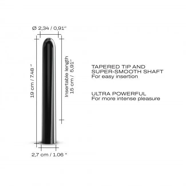Vibromasseur rechargeable puissant noir Black Muse 2.0 19 cm 10 modes