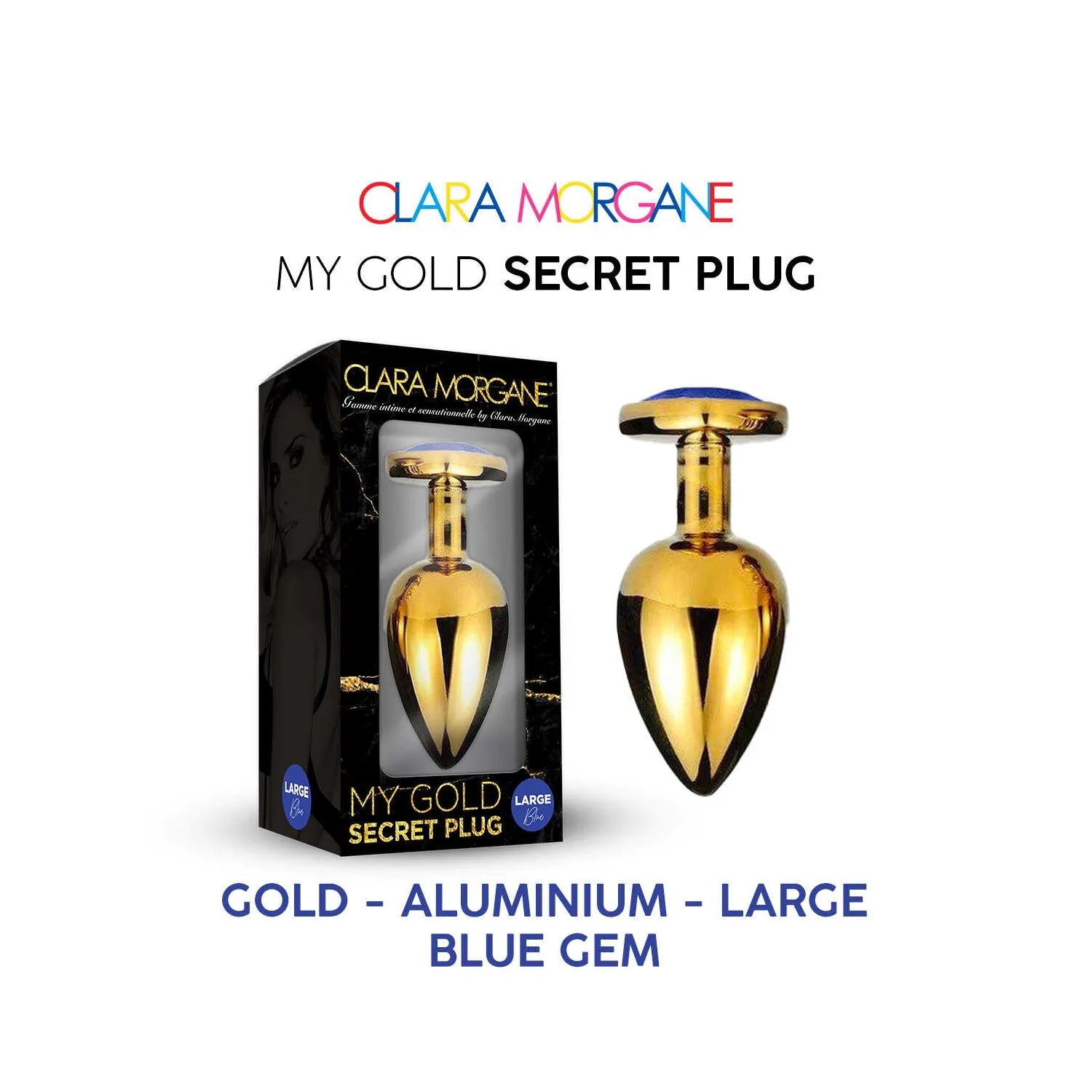 bouchon anal aluminium doré brillant ergonomique lisse léger durable inoxydable tailles petite moyenne grande luxueux discret collection intime