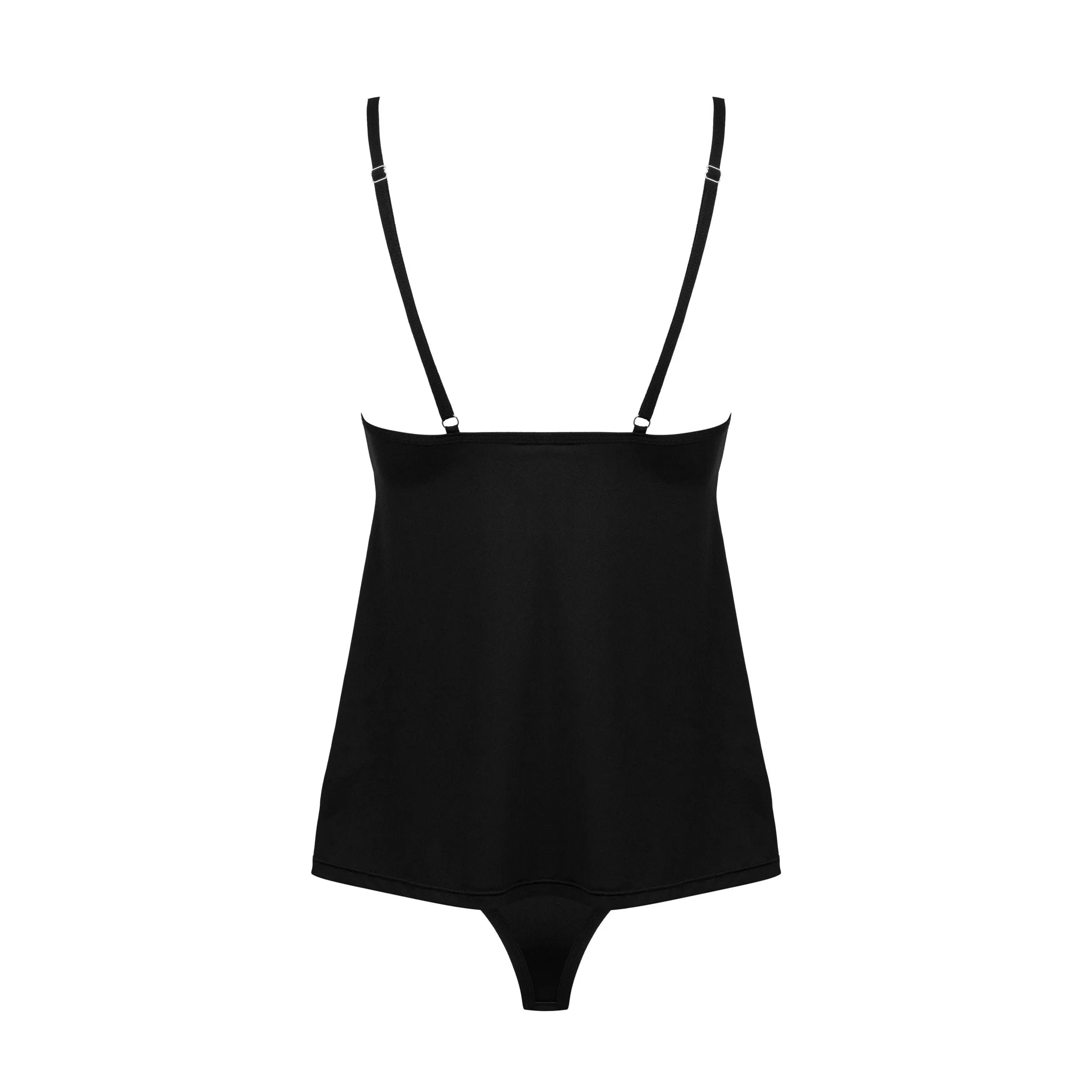 Ensemble lingerie BellaRou noir, broderie florale tulle, top et culotte élégants, confortables et ajustables.