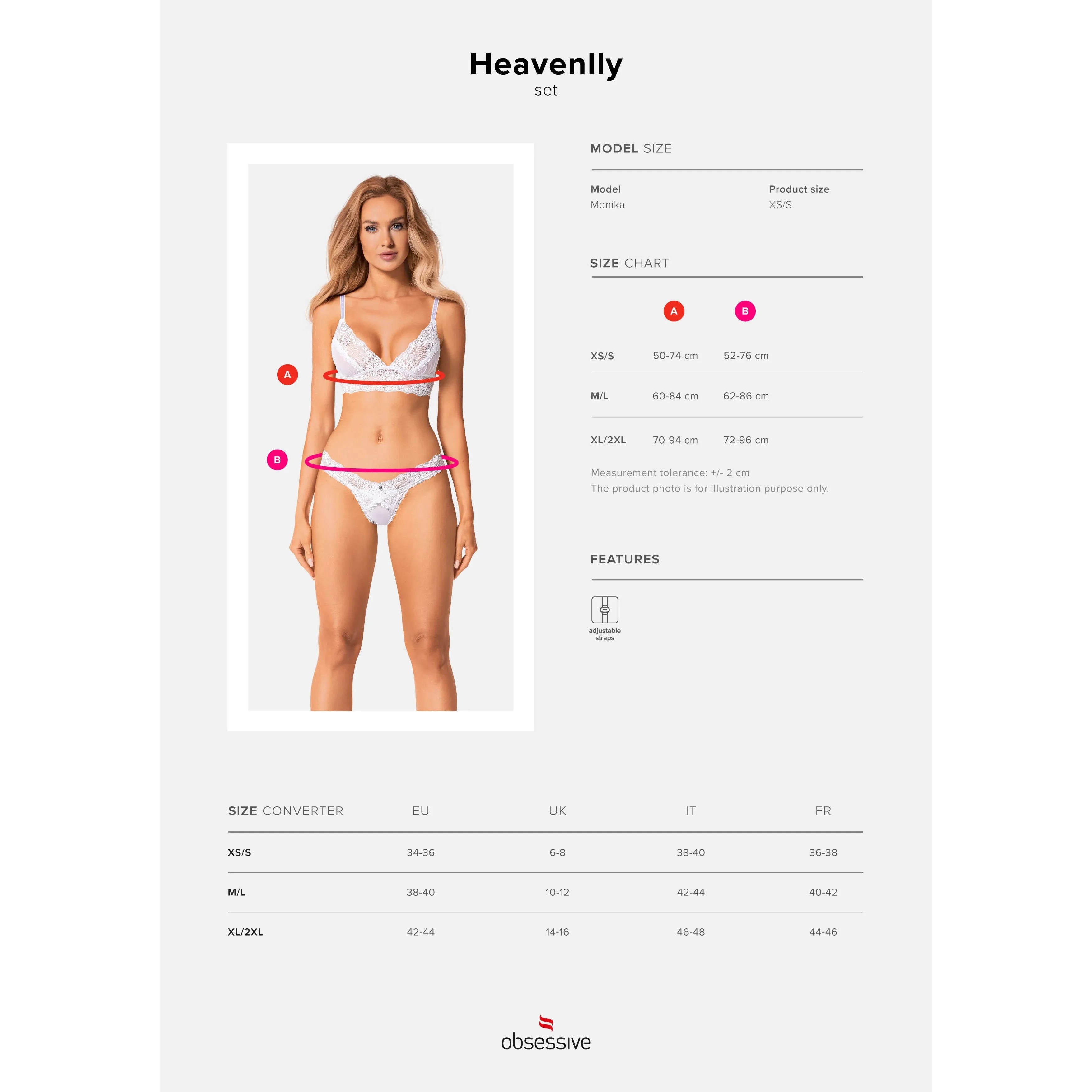 Ensemble lingerie blanche dentelle fleurie, soutien-gorge souple, tanga, bretelles réglables, pendentif élégant.
