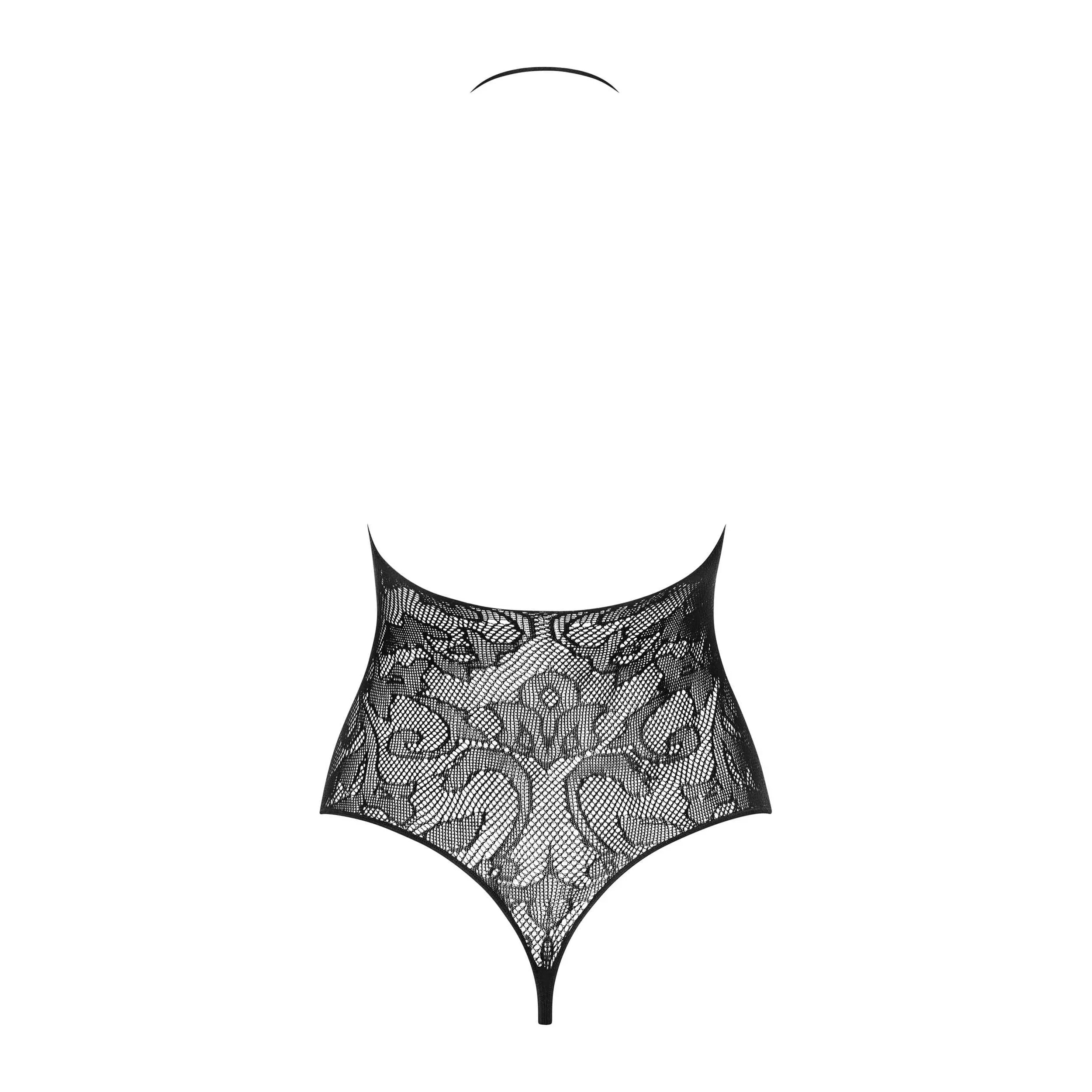 Body noir dentelle laçage avant, dos nu, effet amincissant, noeud satin, glamour et confortable, nylon élasthanne.