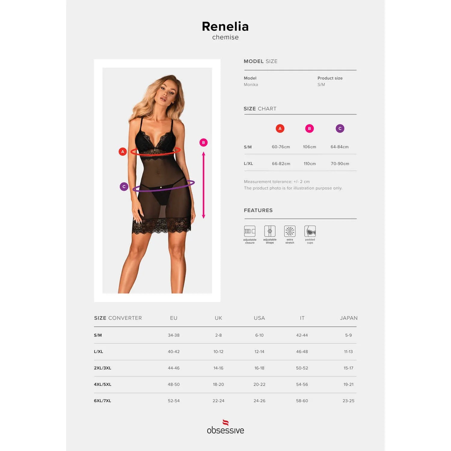 nuisette noire sexy Renelia soutien gorge rembourré bretelles réglables fermeture ajustable parure bijoux translucide délicate string assorti confortable