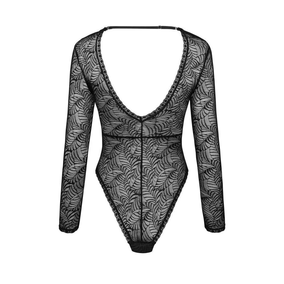 Teddy Merlys noir dentelle sexy laçage hanches pendentif élégant coupe ajustée tissu délicat confortable bandoulière réglable amovible fermeture entrejambe