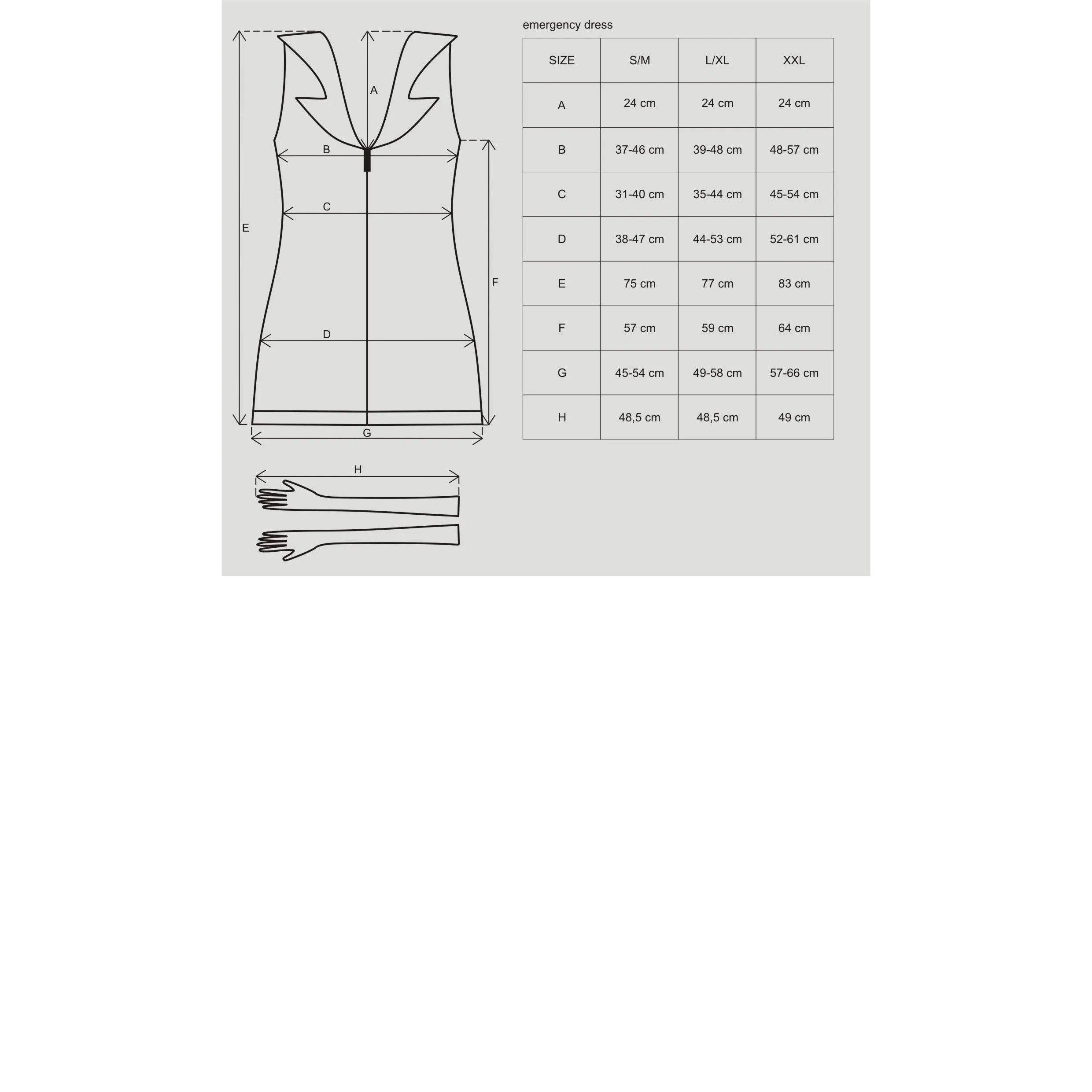 Robe infirmière fantaisie blanche et rouge, décolleté audacieux, mini-robe avec fermeture éclair, gants longs inclus.