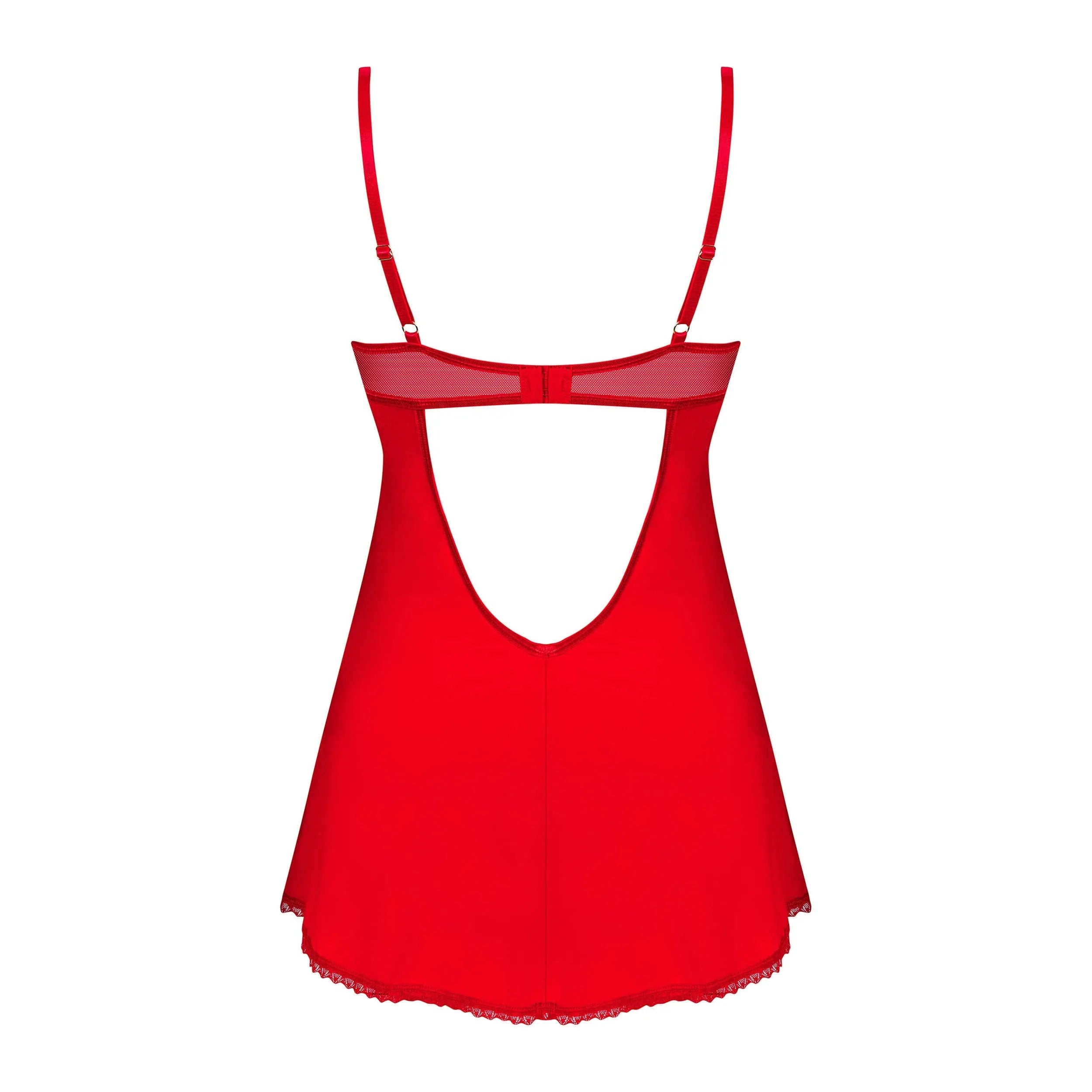 nuisette rouge dentelle empiècements bonnets rembourrés armatures maintien bretelles réglables fermeture multipositions tissu élastique polyamide élasthanne glamour confortable