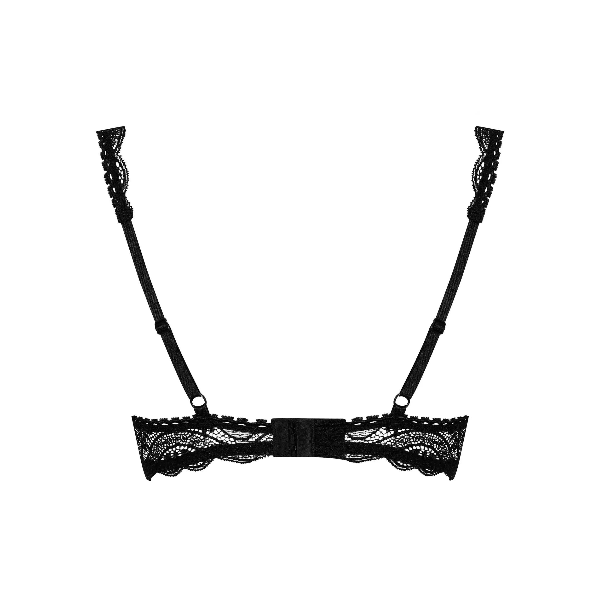 Soutien-gorge seins nus dentelle noir push-up réglable Obsessive
