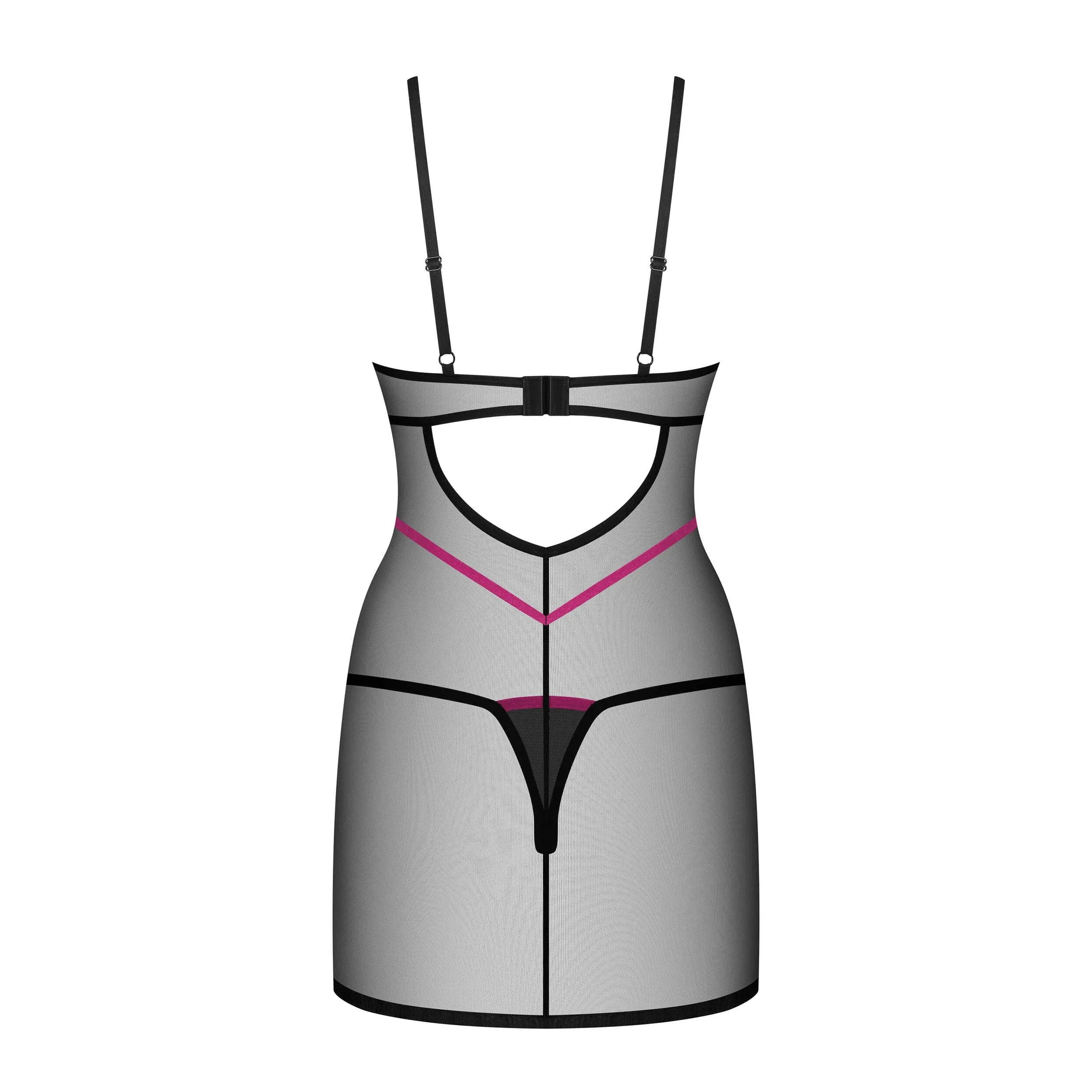 nuisette string noir armatures tissu transparent zircons bretelles réglables soutien maintien doux extensible respirant sexy élégant luxueux