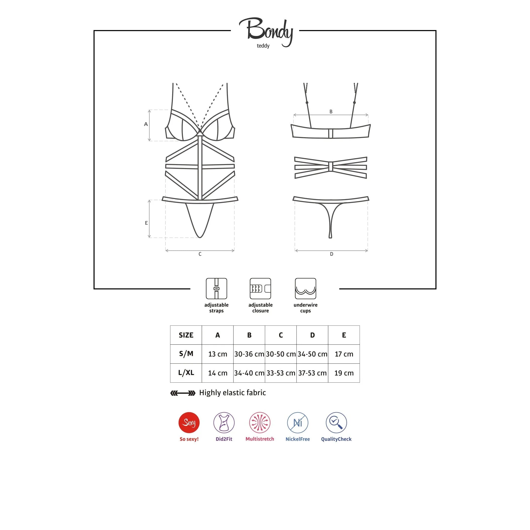 Body string noir avec chaînes bijoux, design élégant et sensuel, ajustable, soutien armatures, idéal soirée romantique.