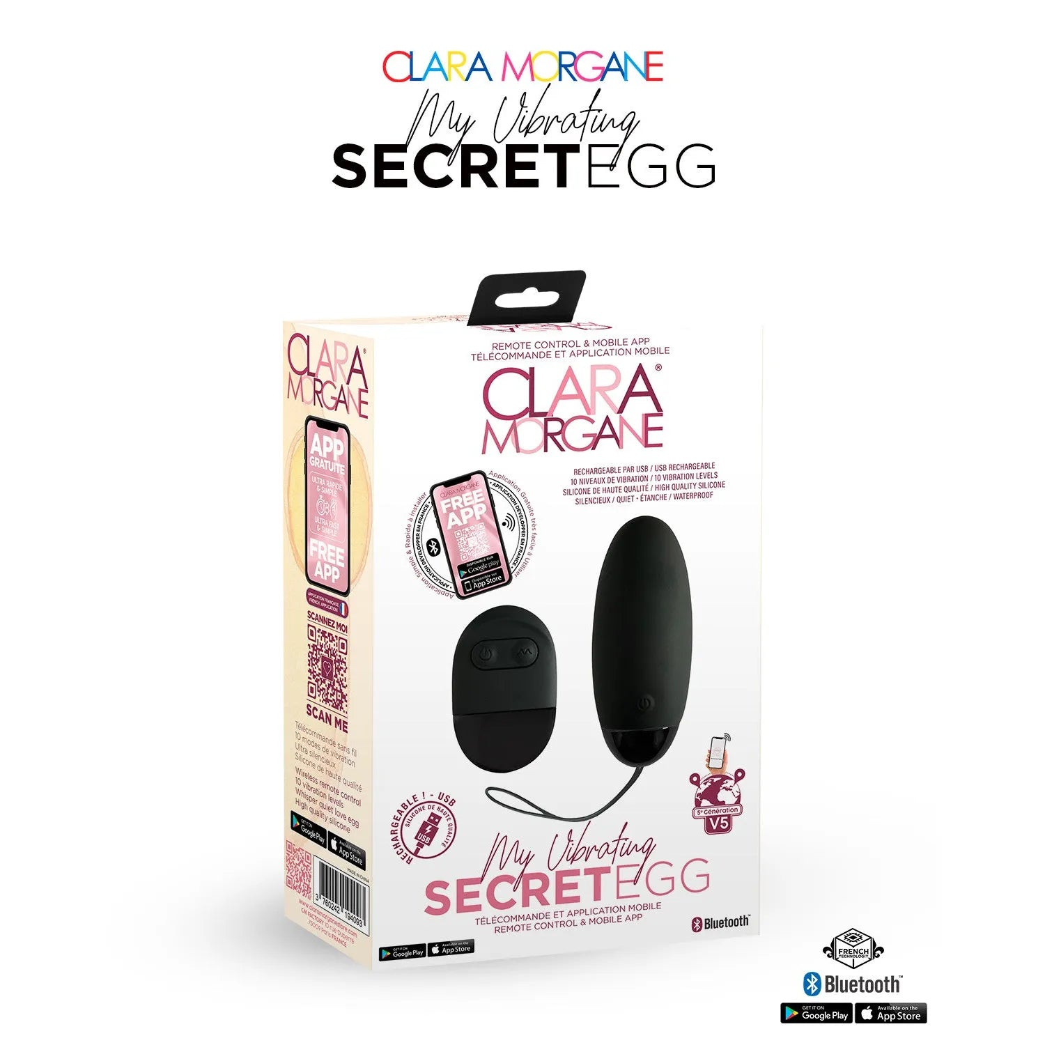 Oeuf vibrant secret noir sextoy silicone rechargeable stimulation intime discrétion femme couple sextoy élégant Bluetooth télécommande