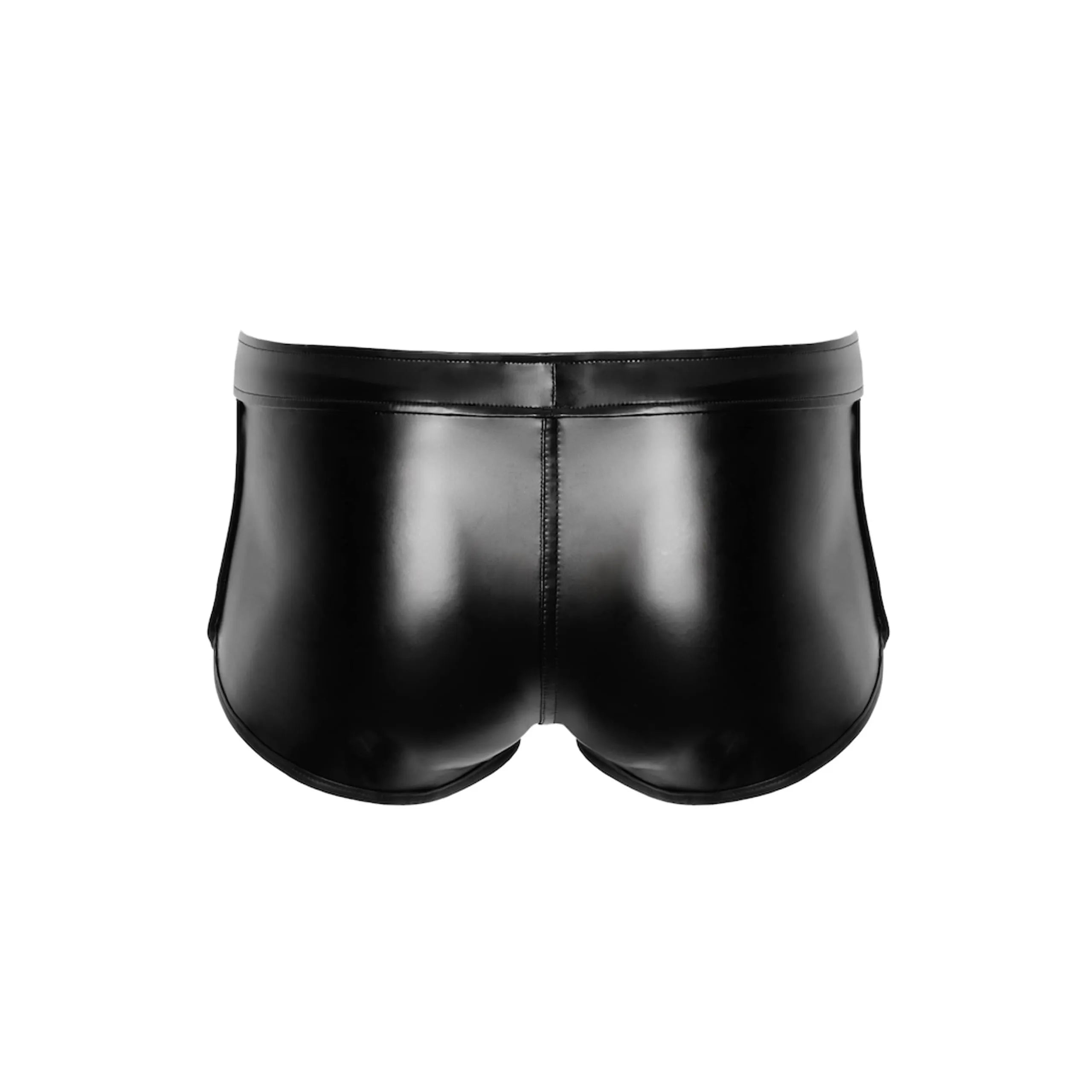 shorty slip wetlook powerwetlook brillant lisse noir élastique ceinture laçage avant ajustable sculptant séduisant audacieux confortable résistant soirées élégantes
