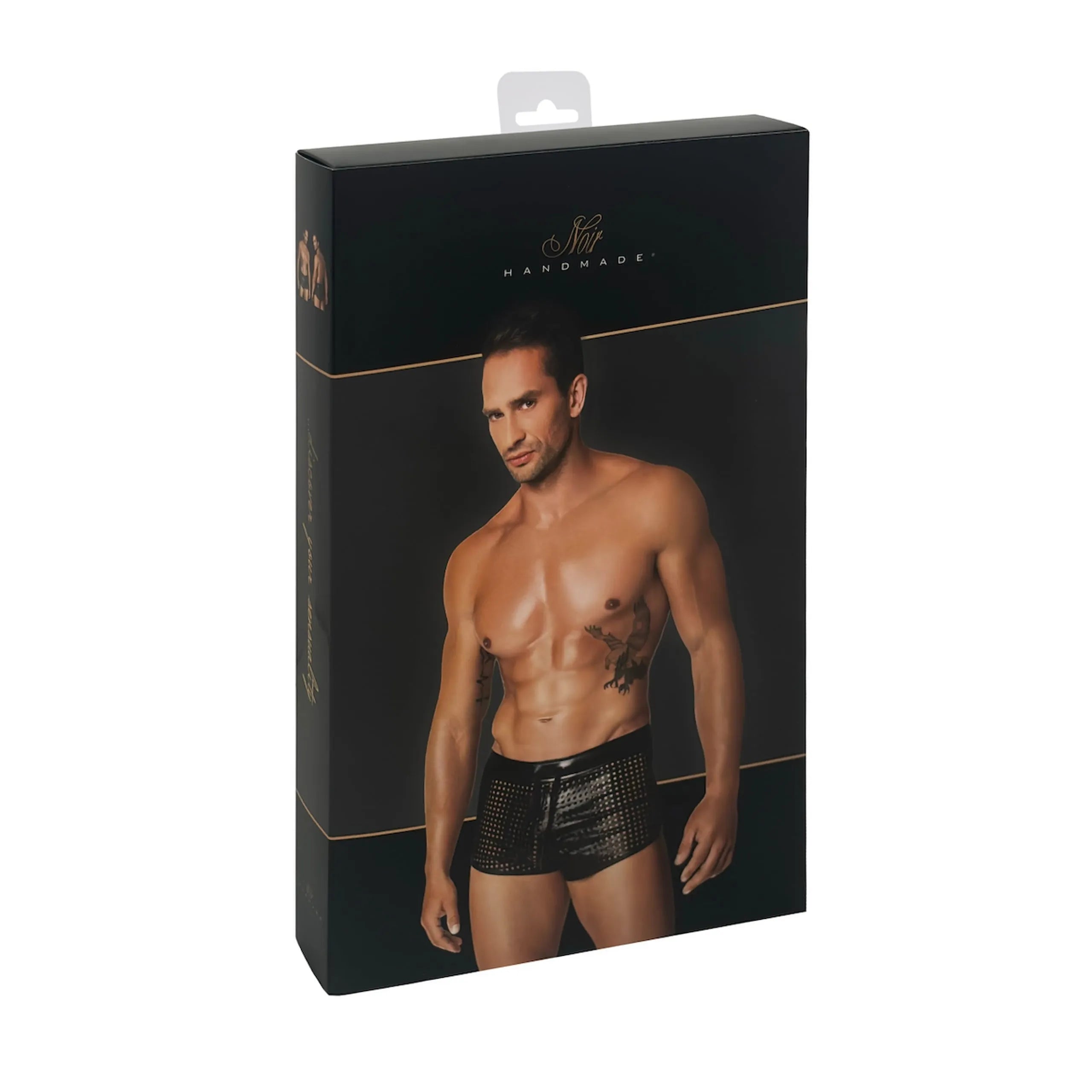 Short Mayhem homme wetlook perforé laçage avant haute qualité durable