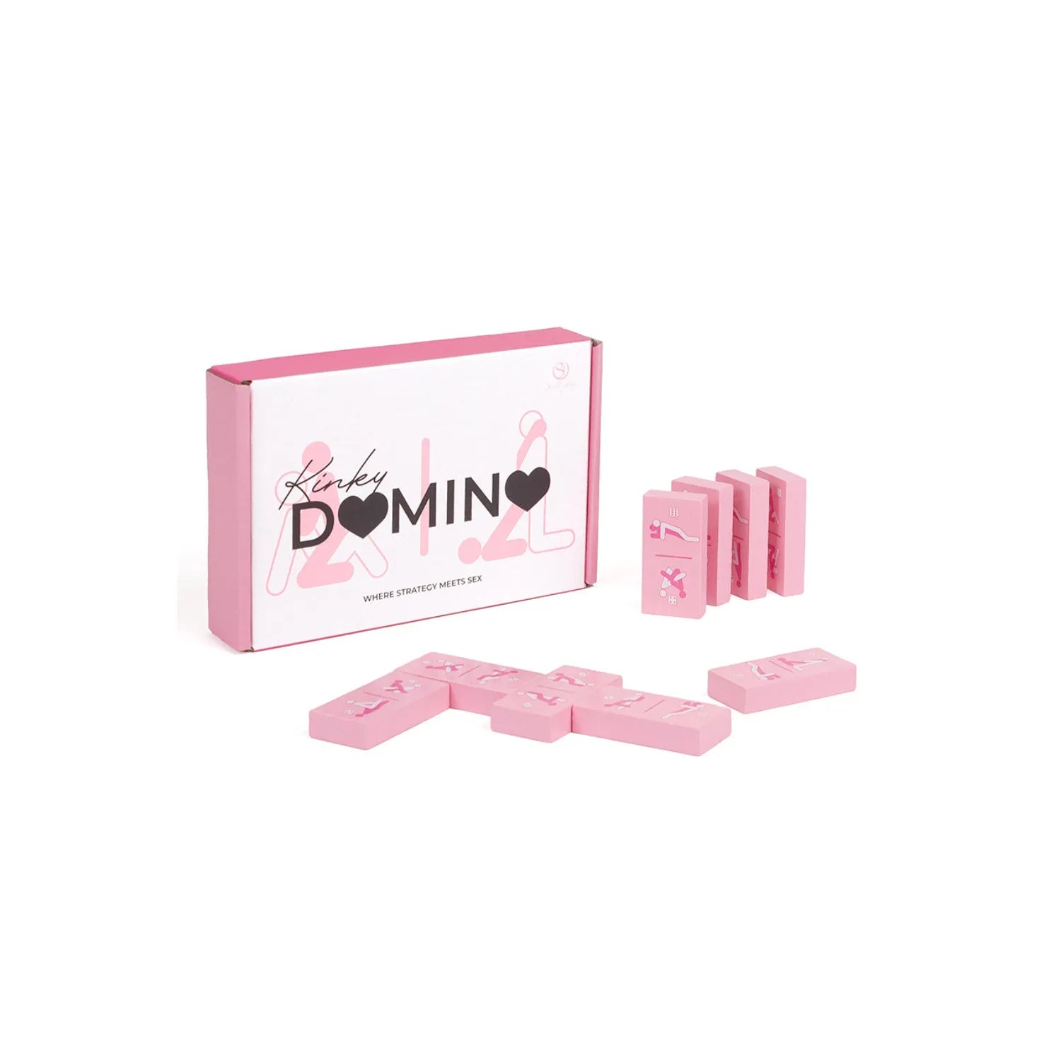 Jeu dominos coquins bois positions kamasutra couples soirée intime cadeau original sensuel rose compact léger durable pièces illustrées ludiques érotiques