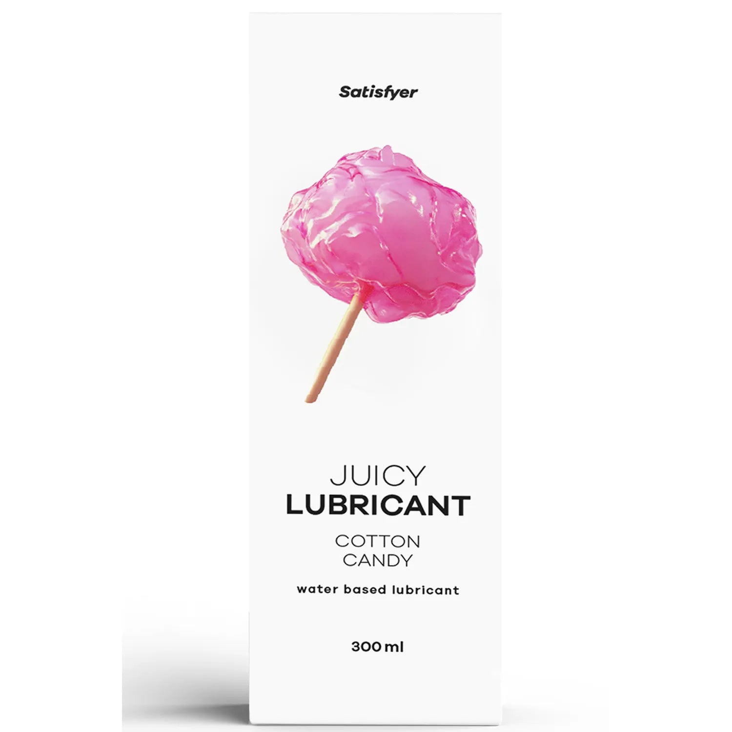 Lubrifiant à base d'eau Satisfyer Cotton Candy 300ml saveur barbe à papa texture fluide plaisir intime couple aphrodisiaque sextoy