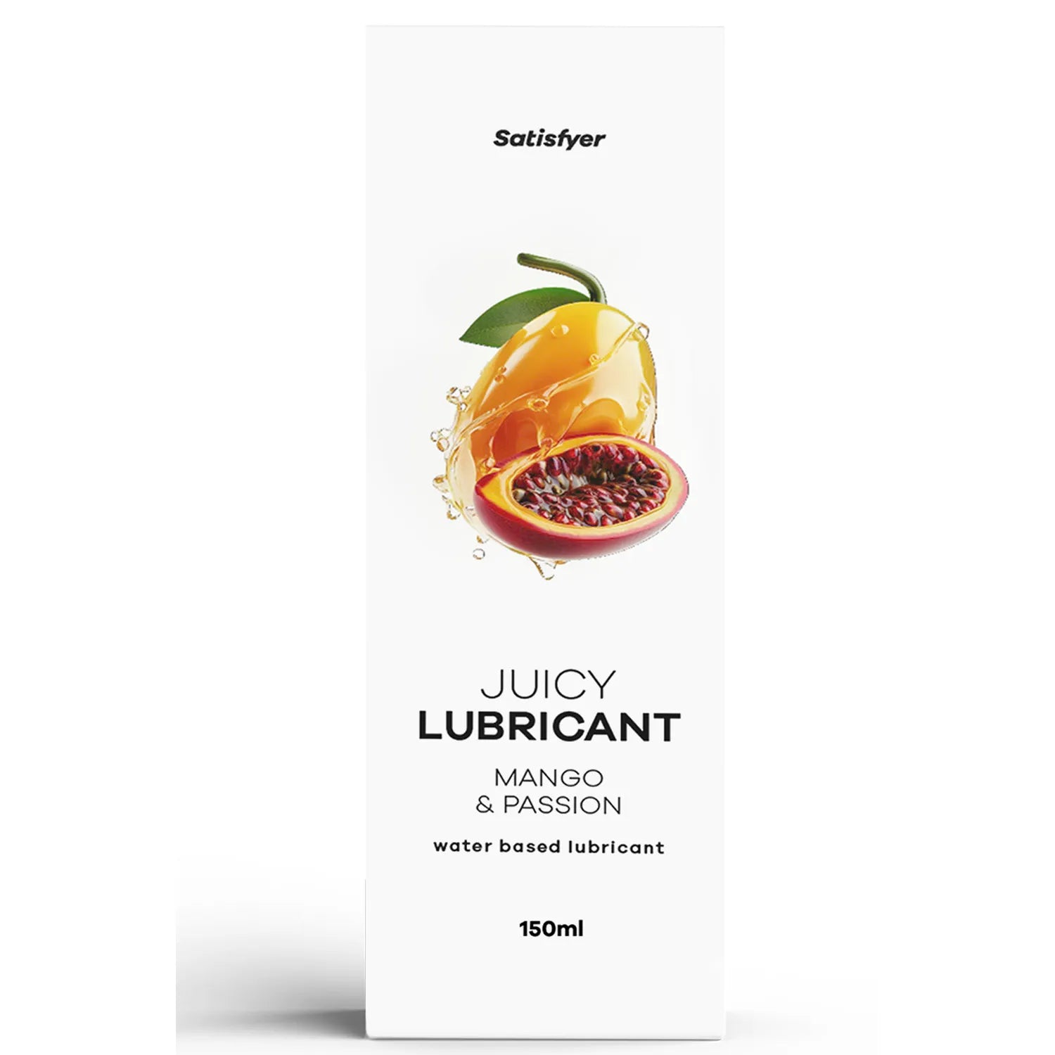 Lubrifiant base eau mangue passion 300ml Satisfyer glisse fluide soyeuse parfum tropical gourmand compatible préservatifs sextoys formule douce peau sensible