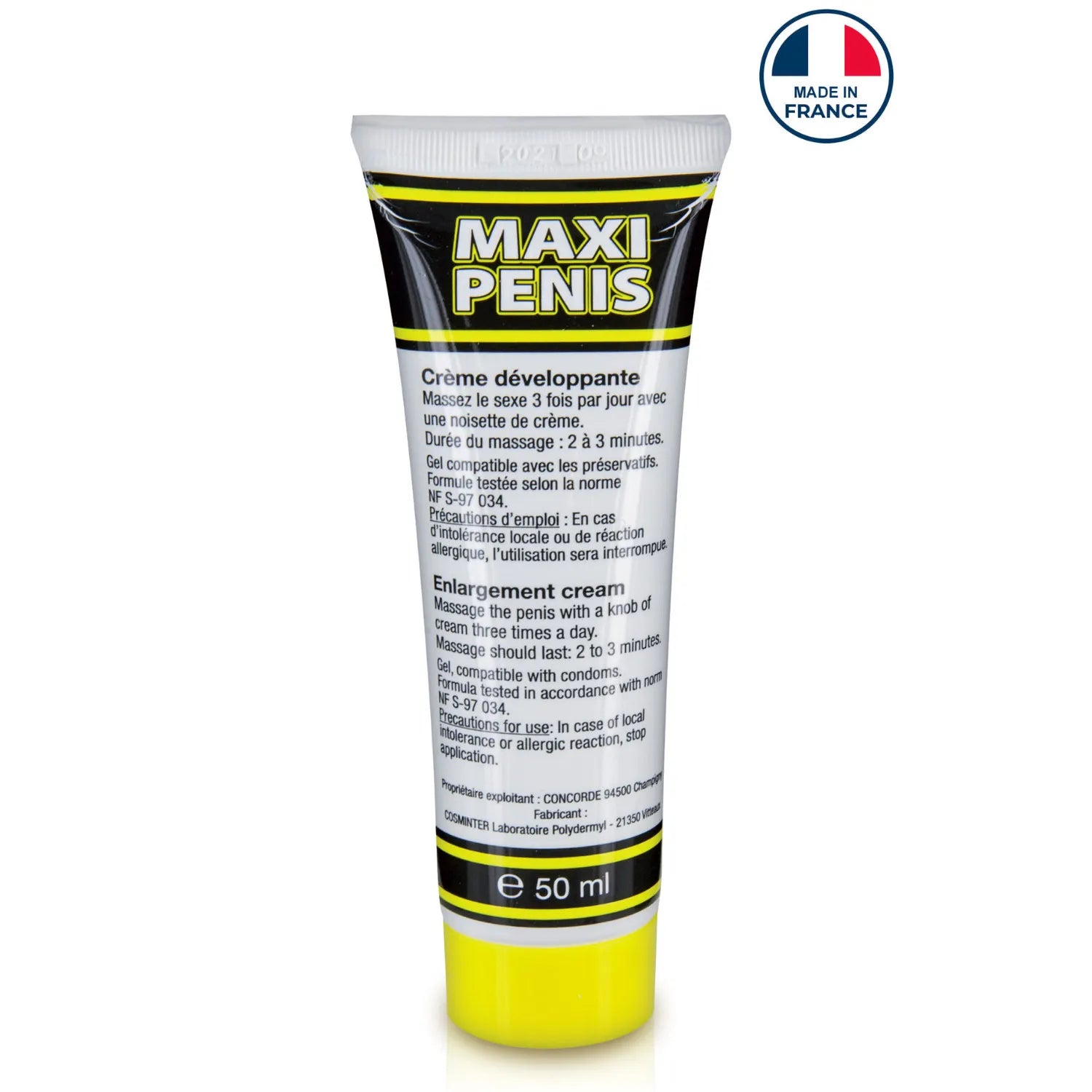crème développante homme augmentation volume perçu vitalité intime texture non grasse massage quotidien discret efficace sans parabène fabrication française cosmétique