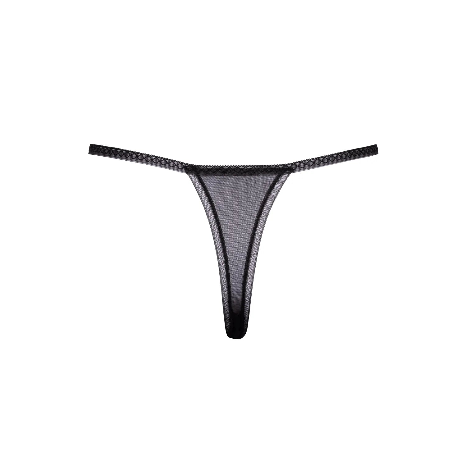 String ouvert sensuel tulle brodé perles chaînes amovibles confort ajusté