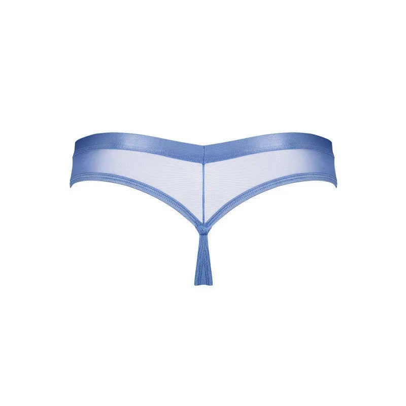 String Shaderi bleu contemporain maille transparente ajustement courbes parfait
