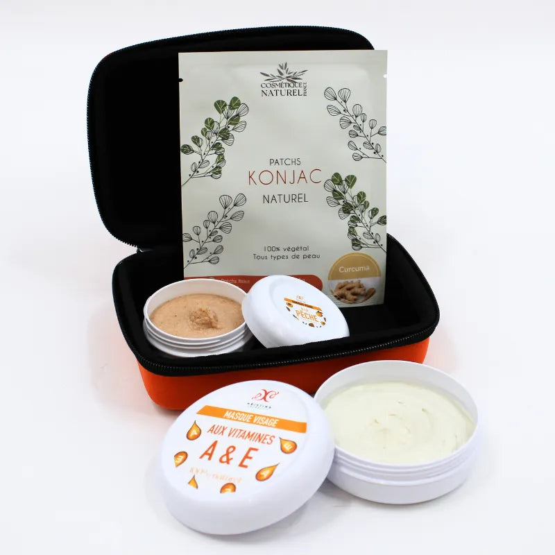 Coffret soin visage gommage masque patchs yeux naturels bio éclat hydratant